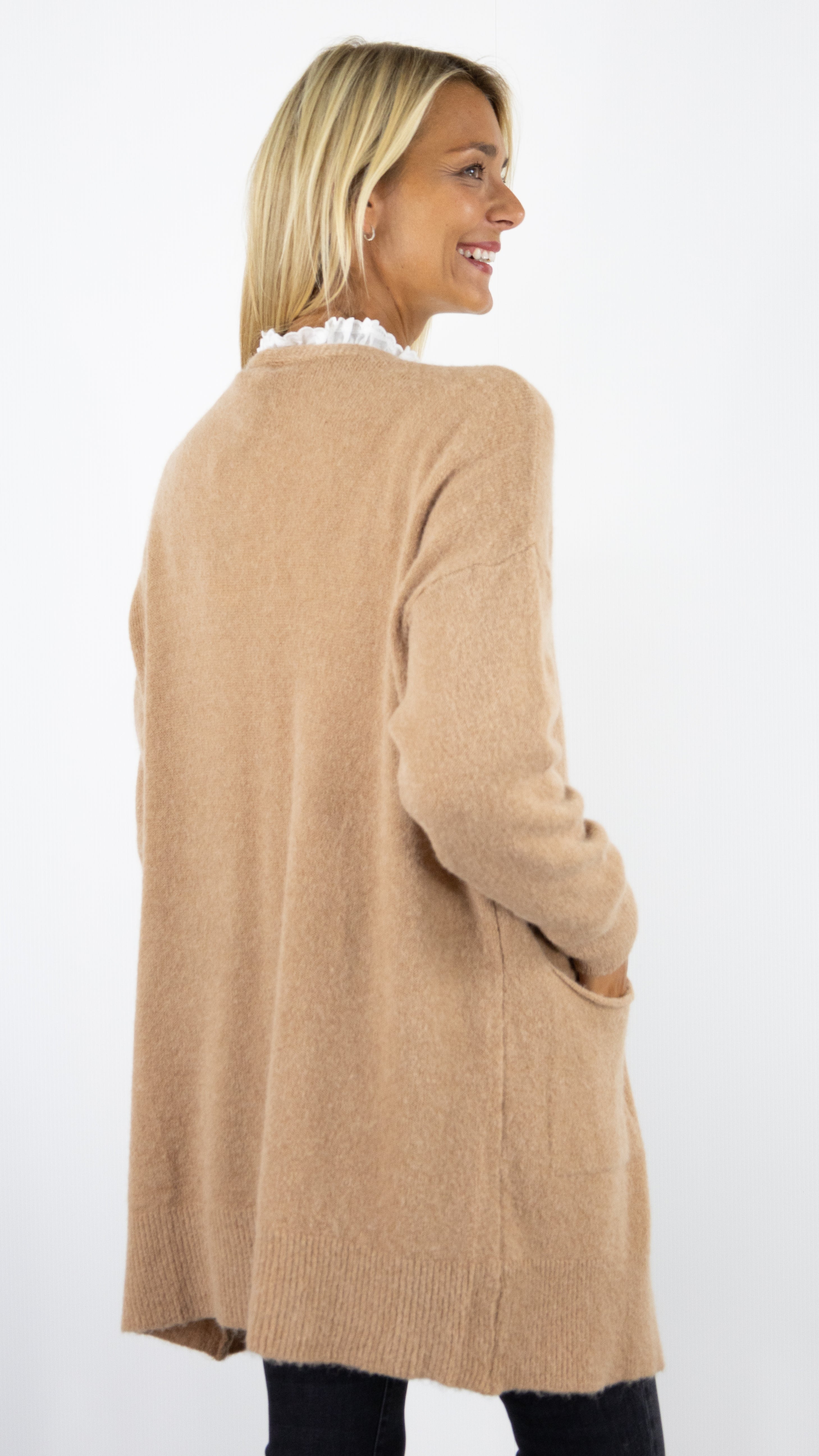 GILET LONG ALPAGA MAMOUCHKA 7389#COLOR_CAMEL