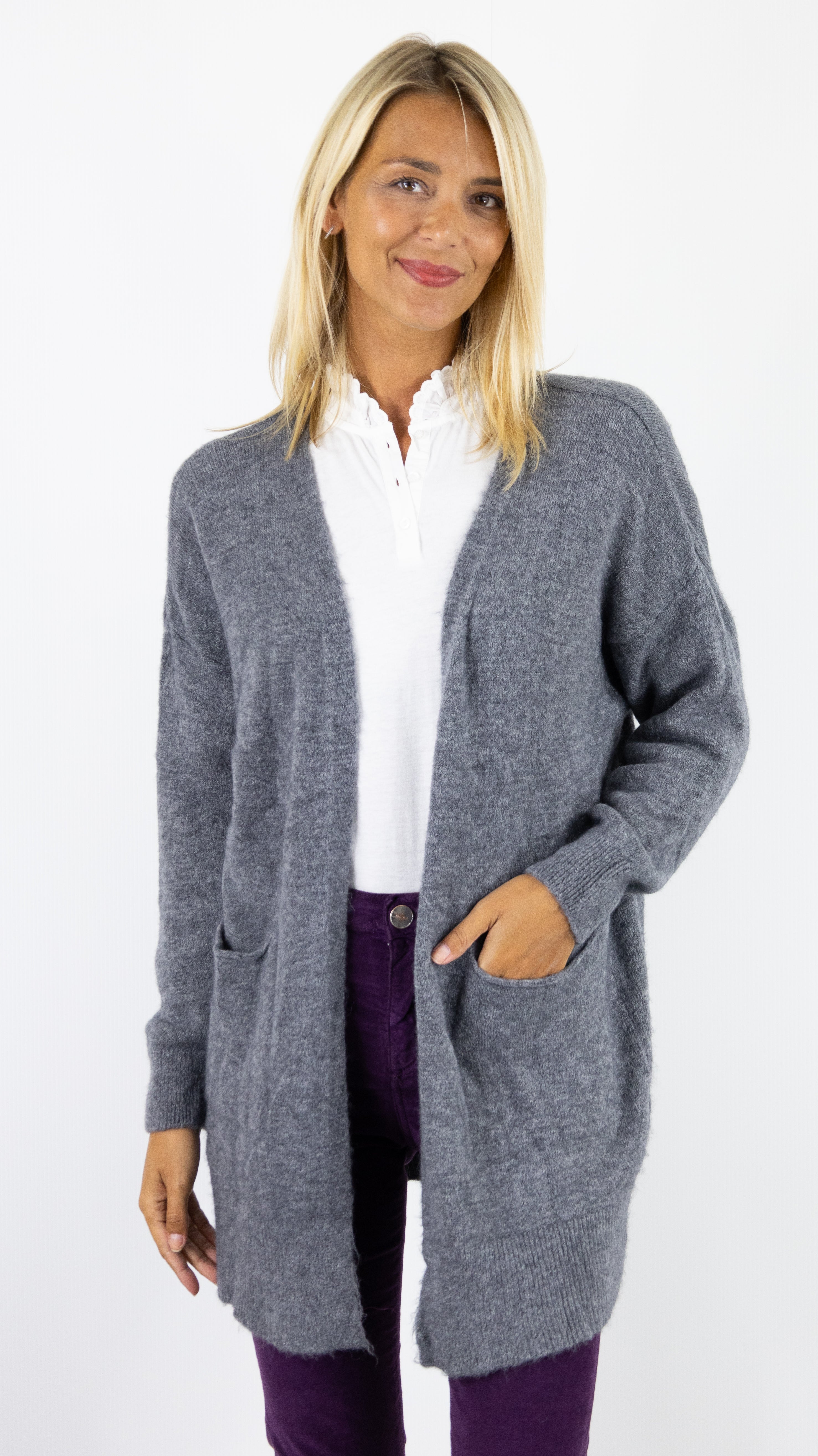 GILET LONG ALPAGA MAMOUCHKA 7389#COLOR_GRIS