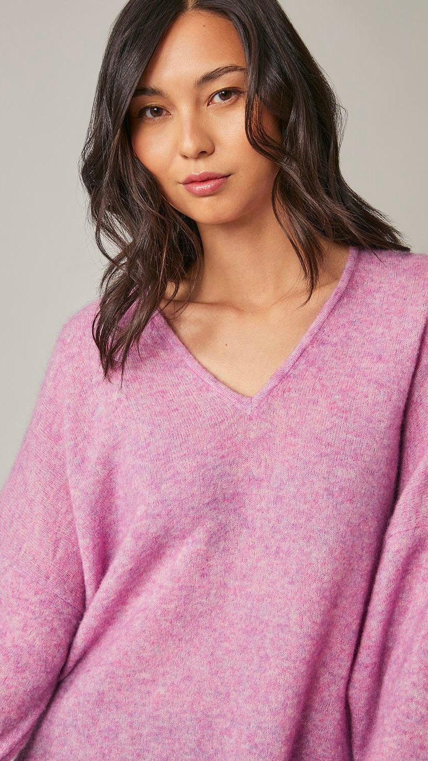 PULL EN LAINE V EMMA HARRIS WILSON ORCHIDEE ROSE