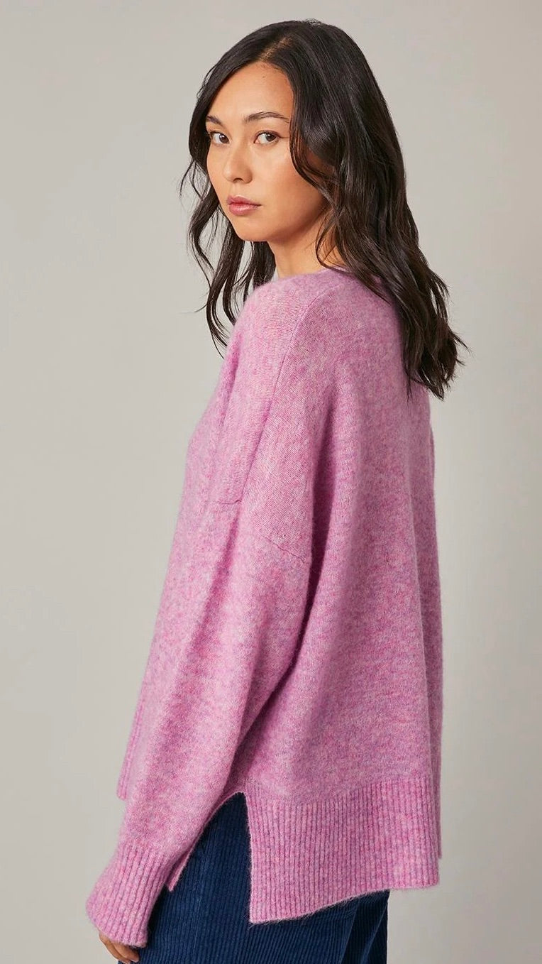 PULL EN LAINE V EMMA HARRIS WILSON ORCHIDEE ROSE