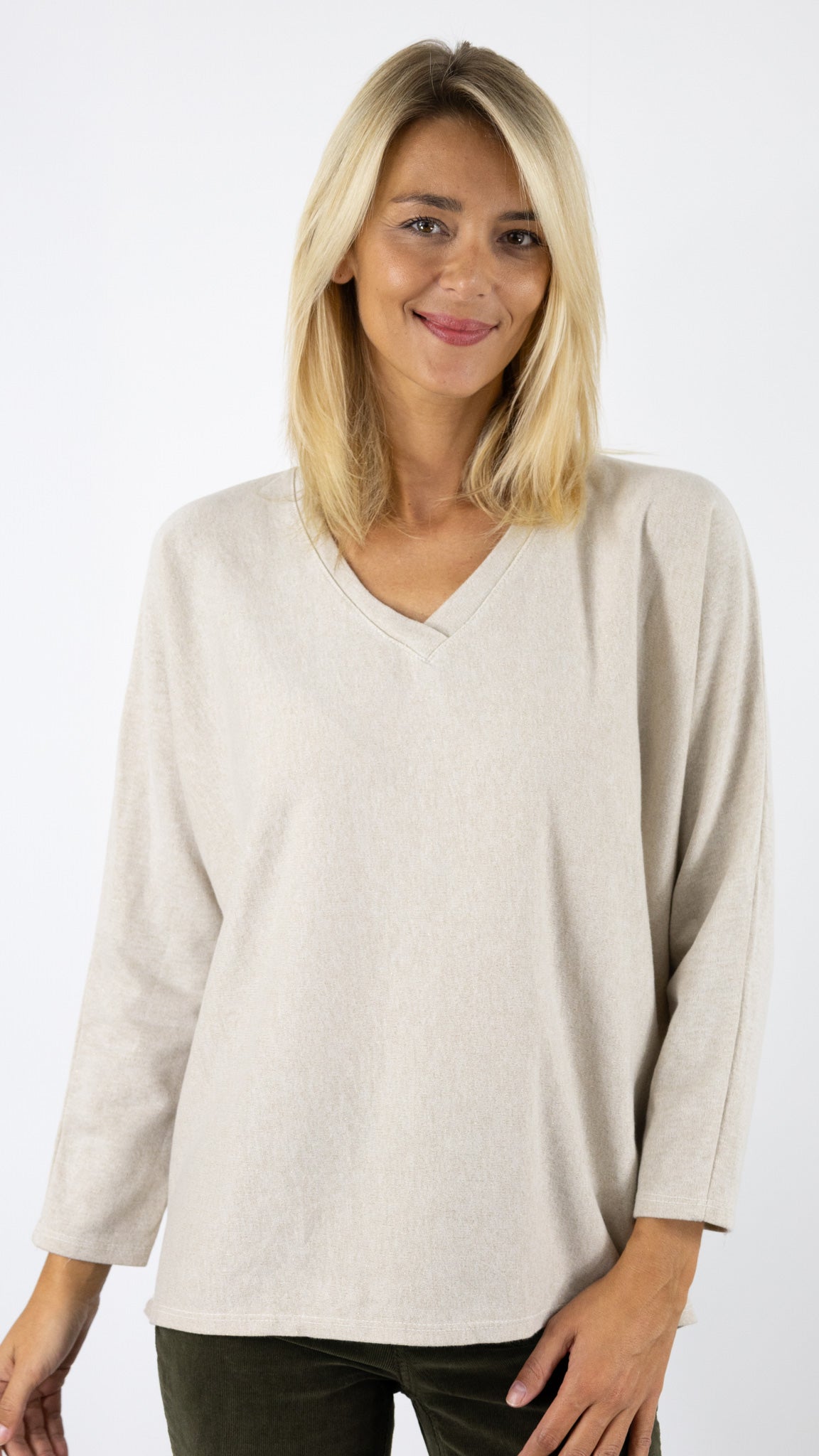 PULL V SWEAT ANDROMEDE 83842 BEIGE