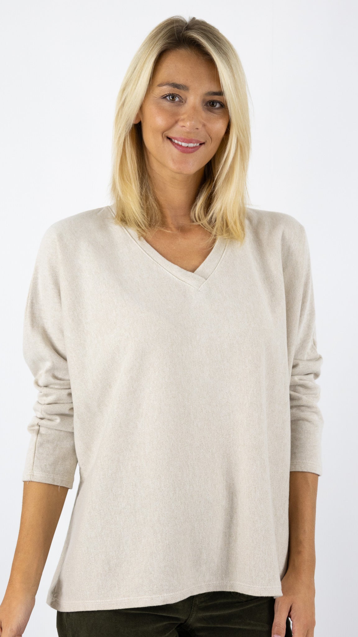 PULL V SWEAT ANDROMEDE 83842 BEIGE