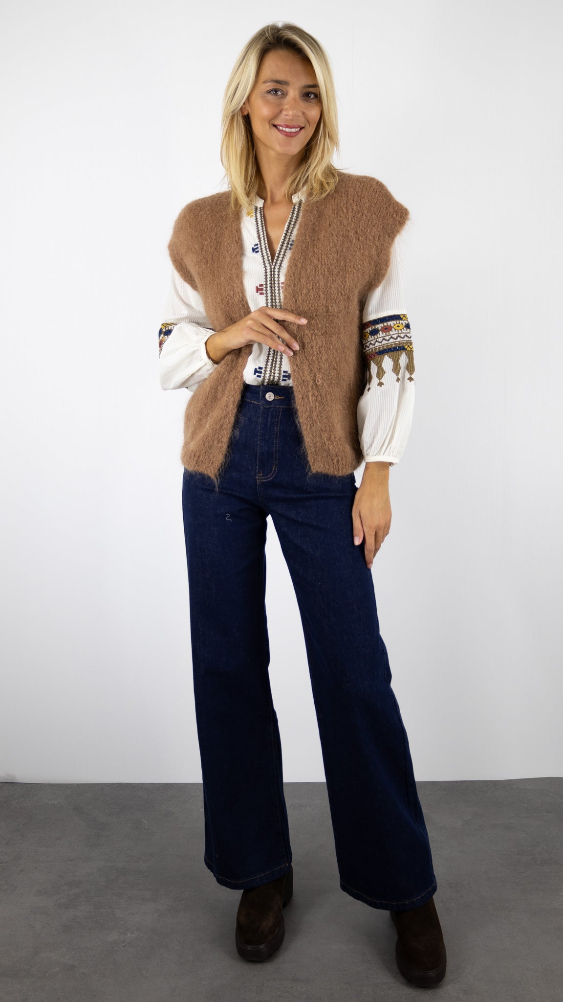 GILET SANS MANCHES CAMEL WHY NOT 2054 