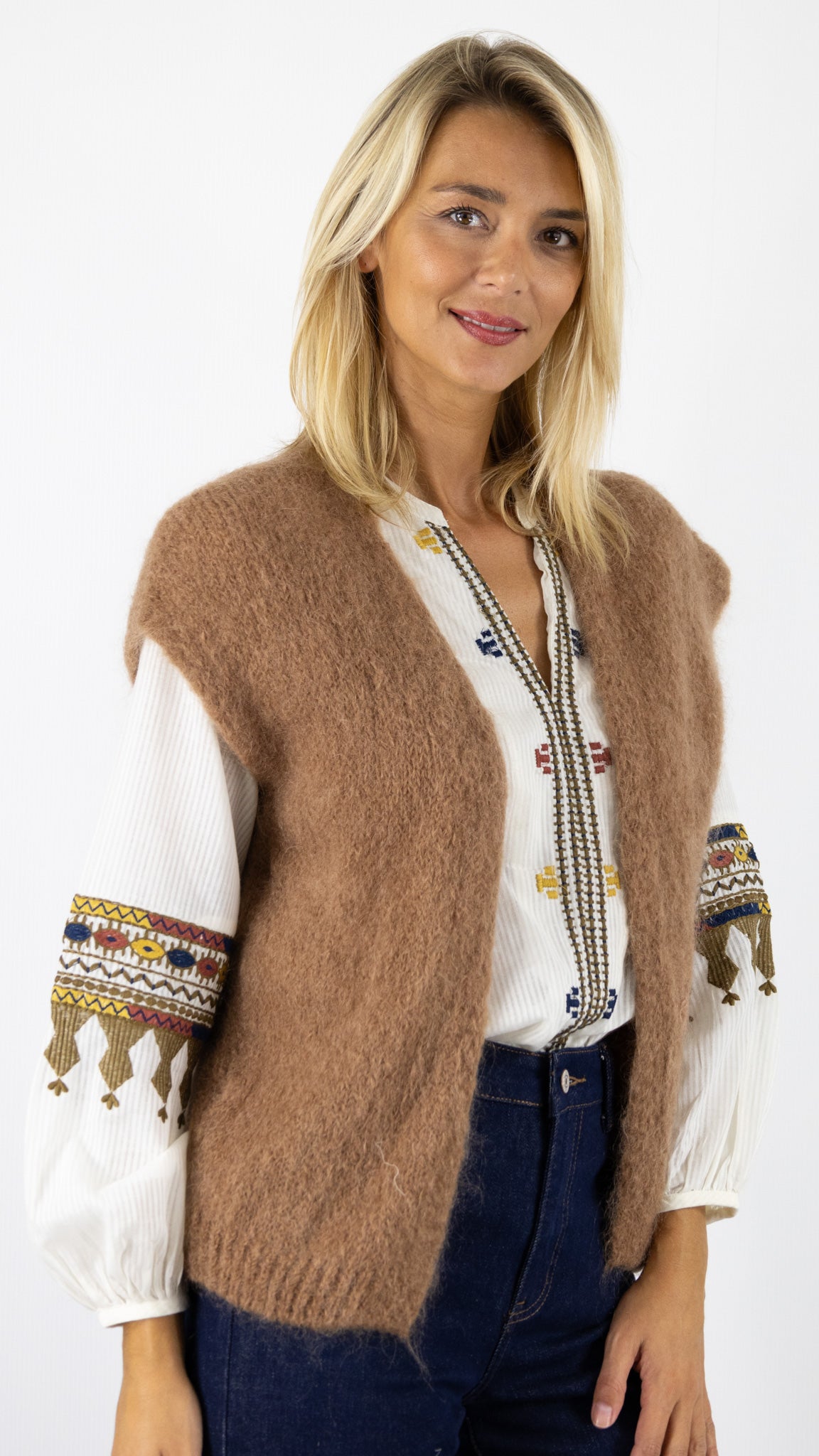 GILET SANS MANCHES CAMEL WHY NOT 2054 