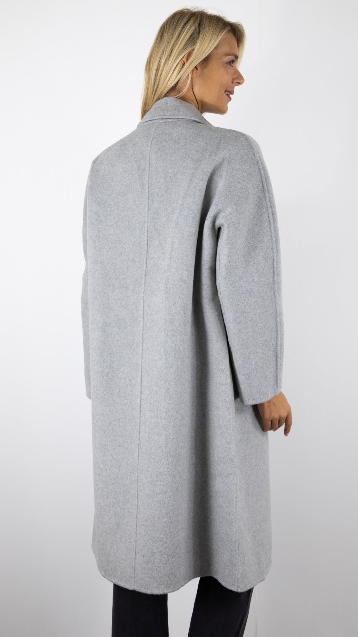 MANTEAU LONG EN LAINE GRIS  VOUS 721 