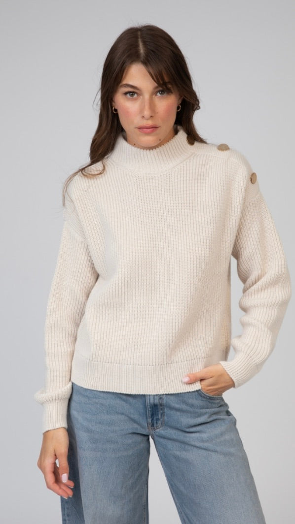 PULL COL ROND LARTEMIS AN'GE#COLOR_OFF WHITE