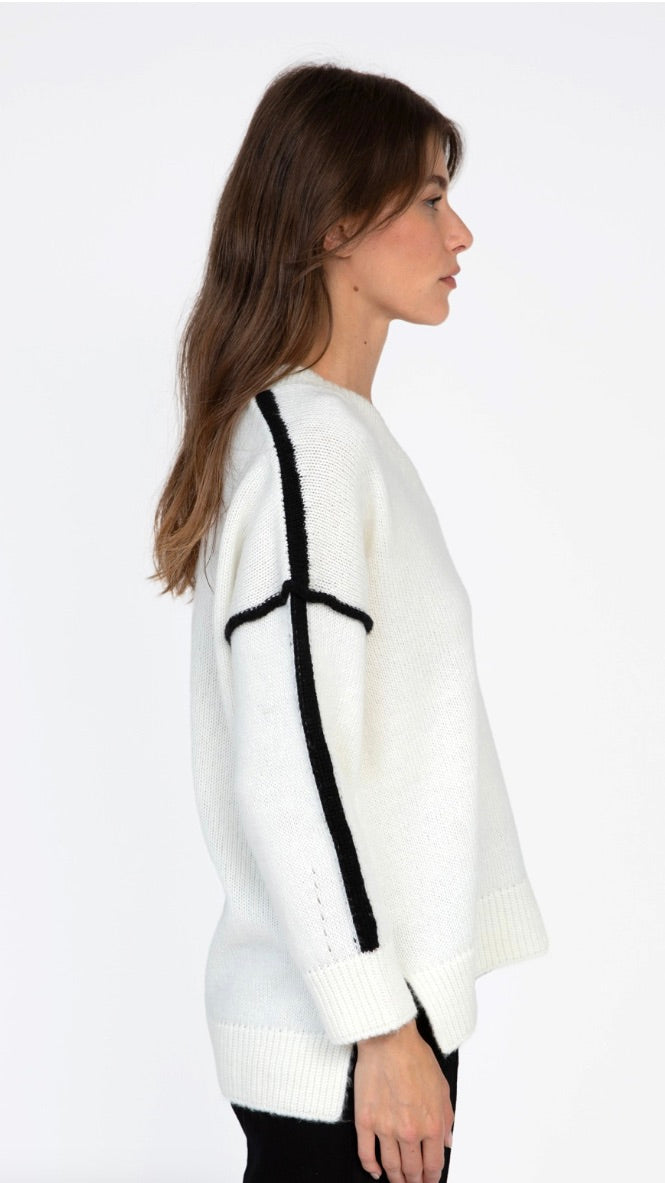 PULL V SURPIQUE LEJUPITER ANGE OFF WHITE 