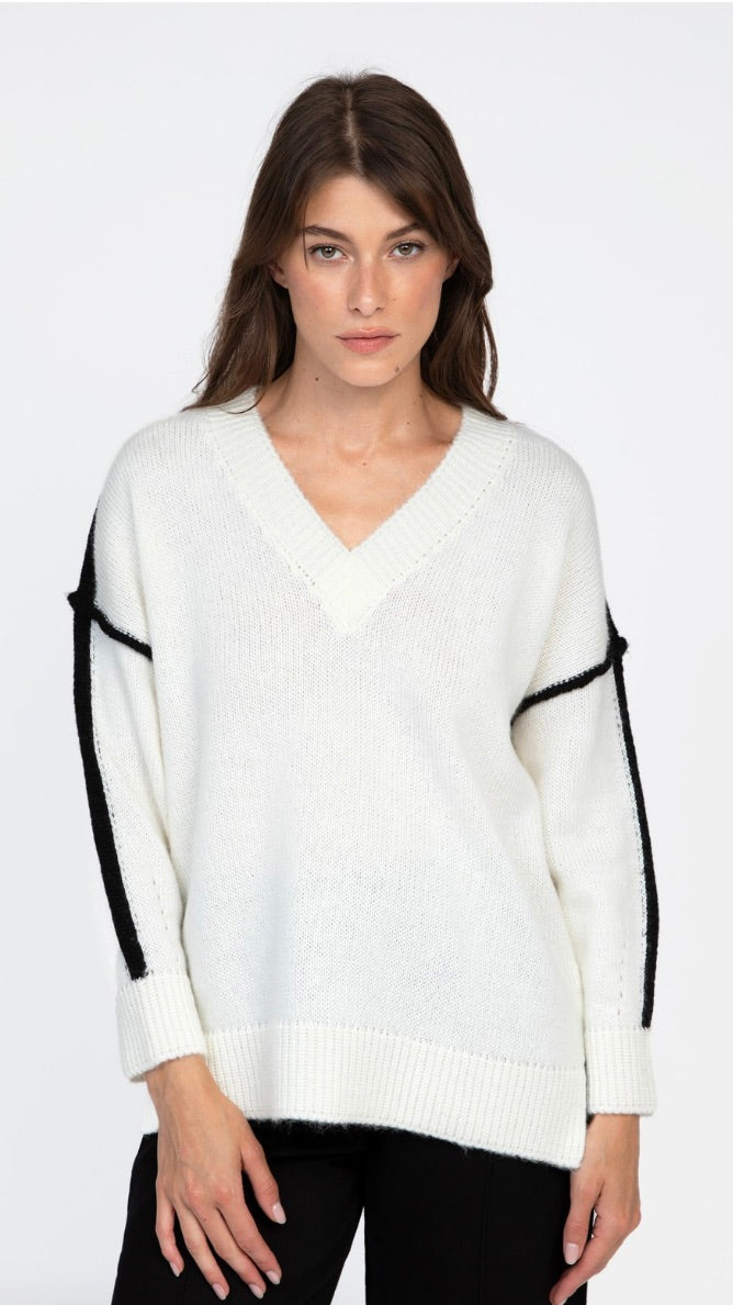 PULL V SURPIQUE LEJUPITER ANGE OFF WHITE 