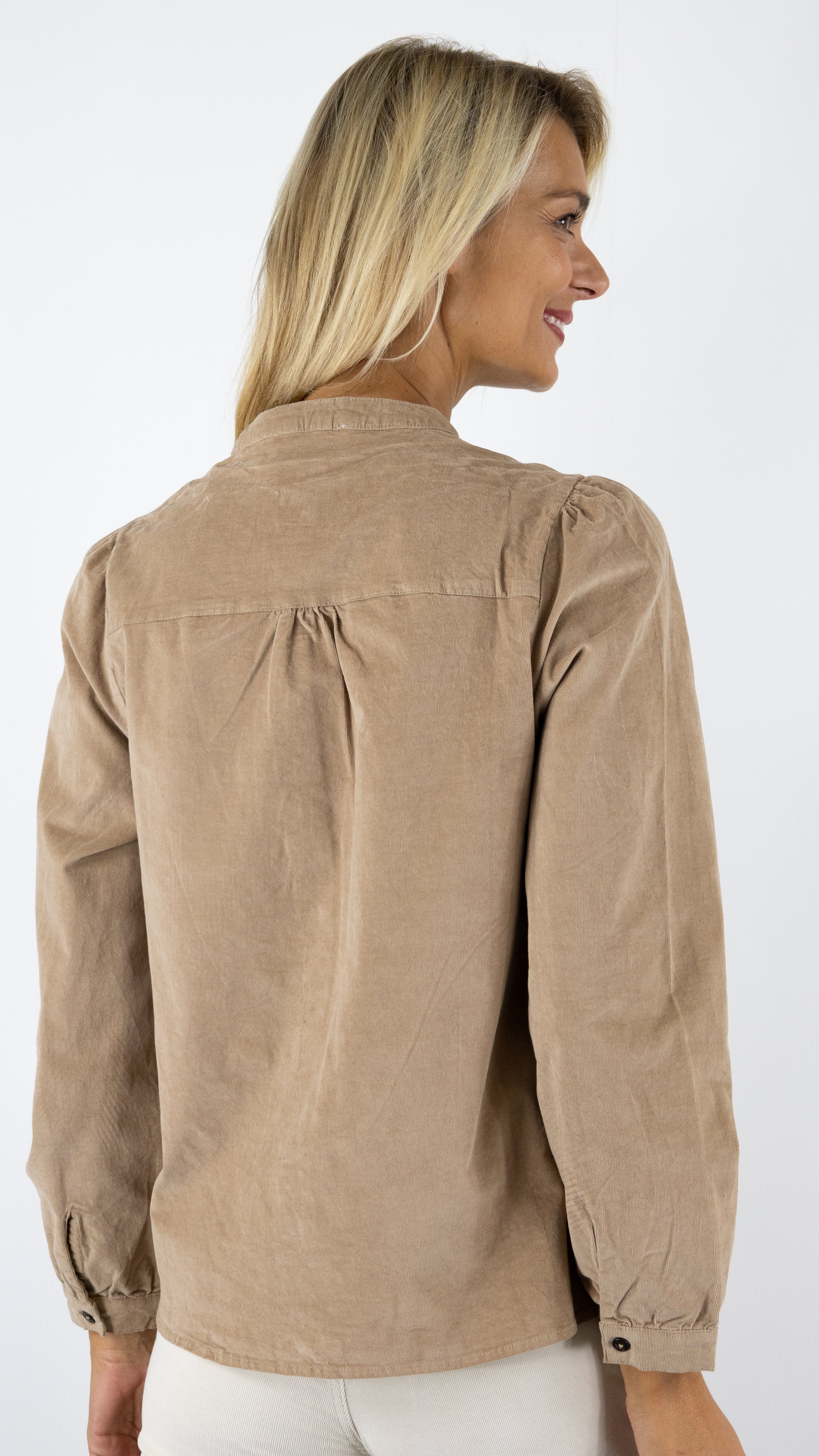 BLOUSE EN VELOURS MILLERAIES LA PETITE ETOILE BLONDIE BEIGE