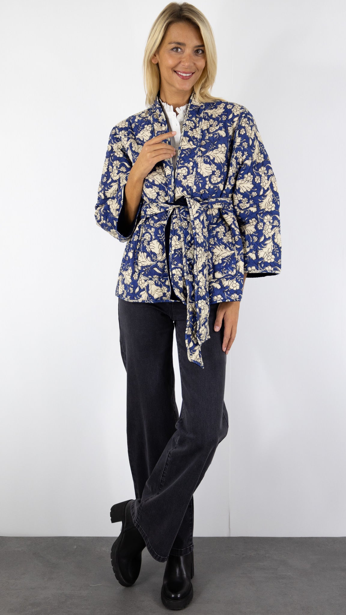 VESTE KIMONO REVERSIBLE 66330 VOUS MARINE