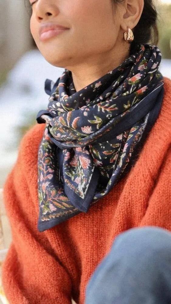 FOULARD IMPRIME EN COTON BËLLEMME RHAPSODY#COLOR_REGLISSE