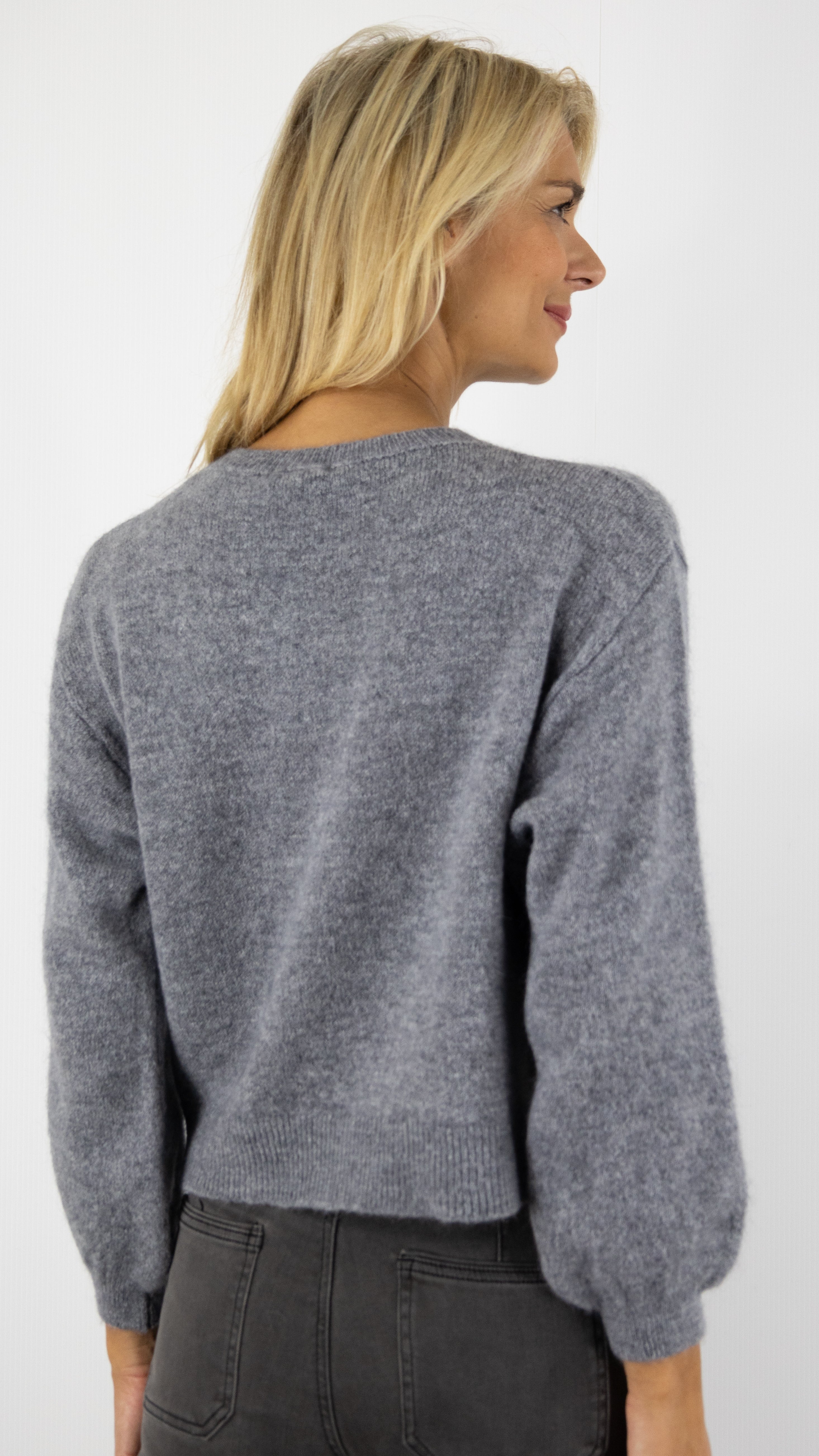 PULL COL ROND COURT NAIS 19376#COLOR_GRIS