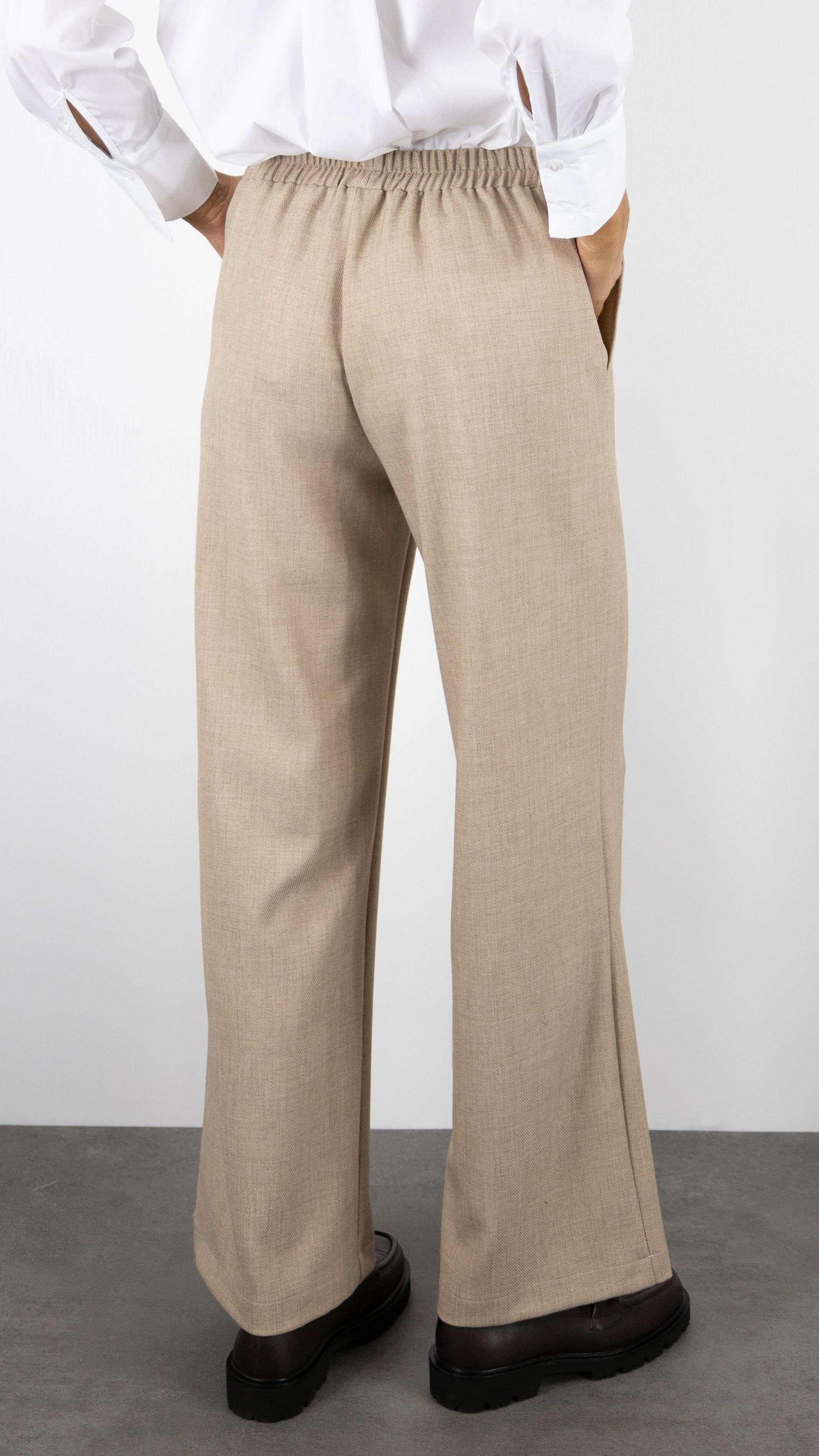 PANTALON EN TWEED LARGE BEIGE EMA BLUE'S TYMO