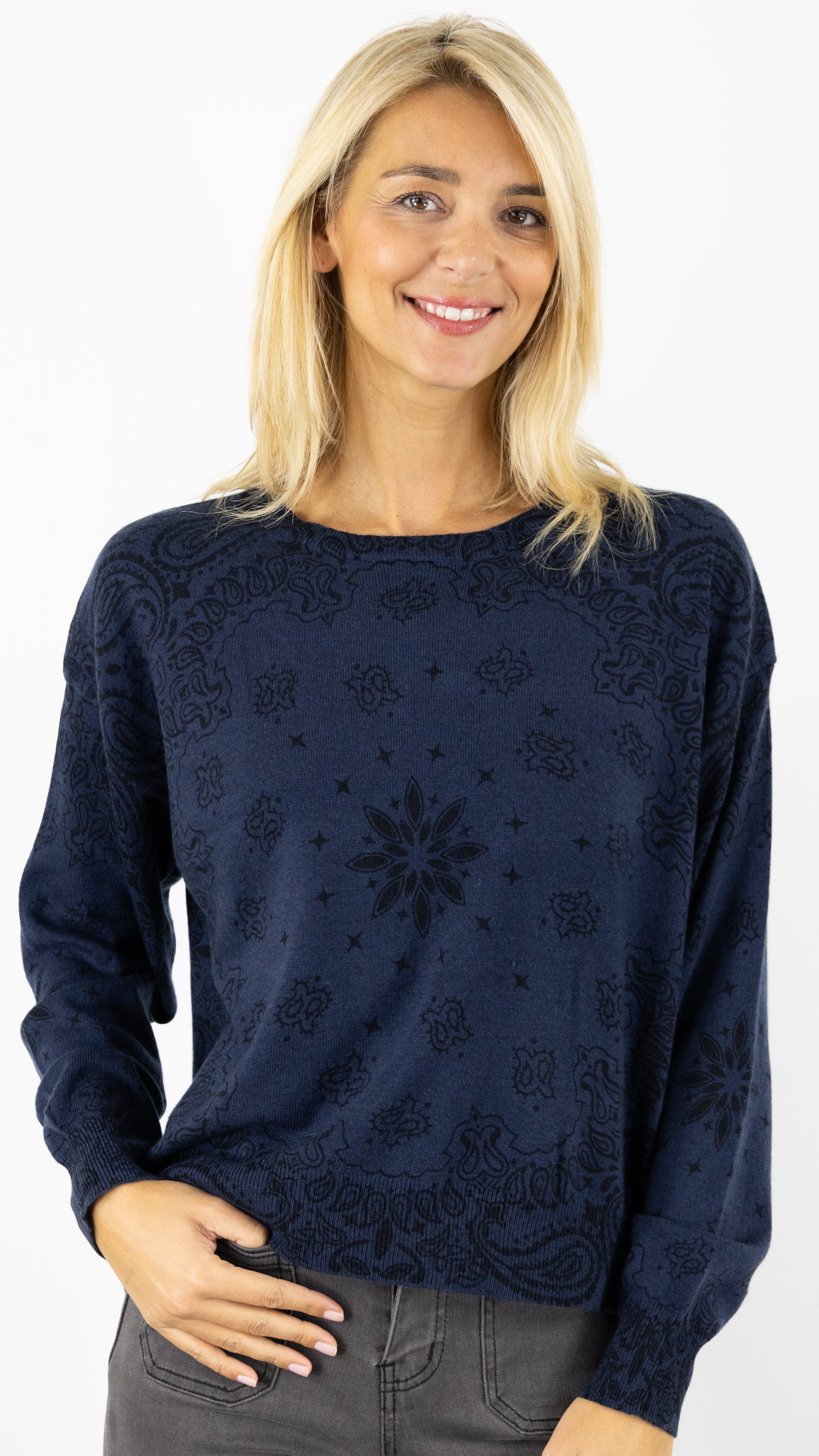 PULL IMPRIME BANDANA ADORE EDMOND#COLOR_MINUIT/MARINE