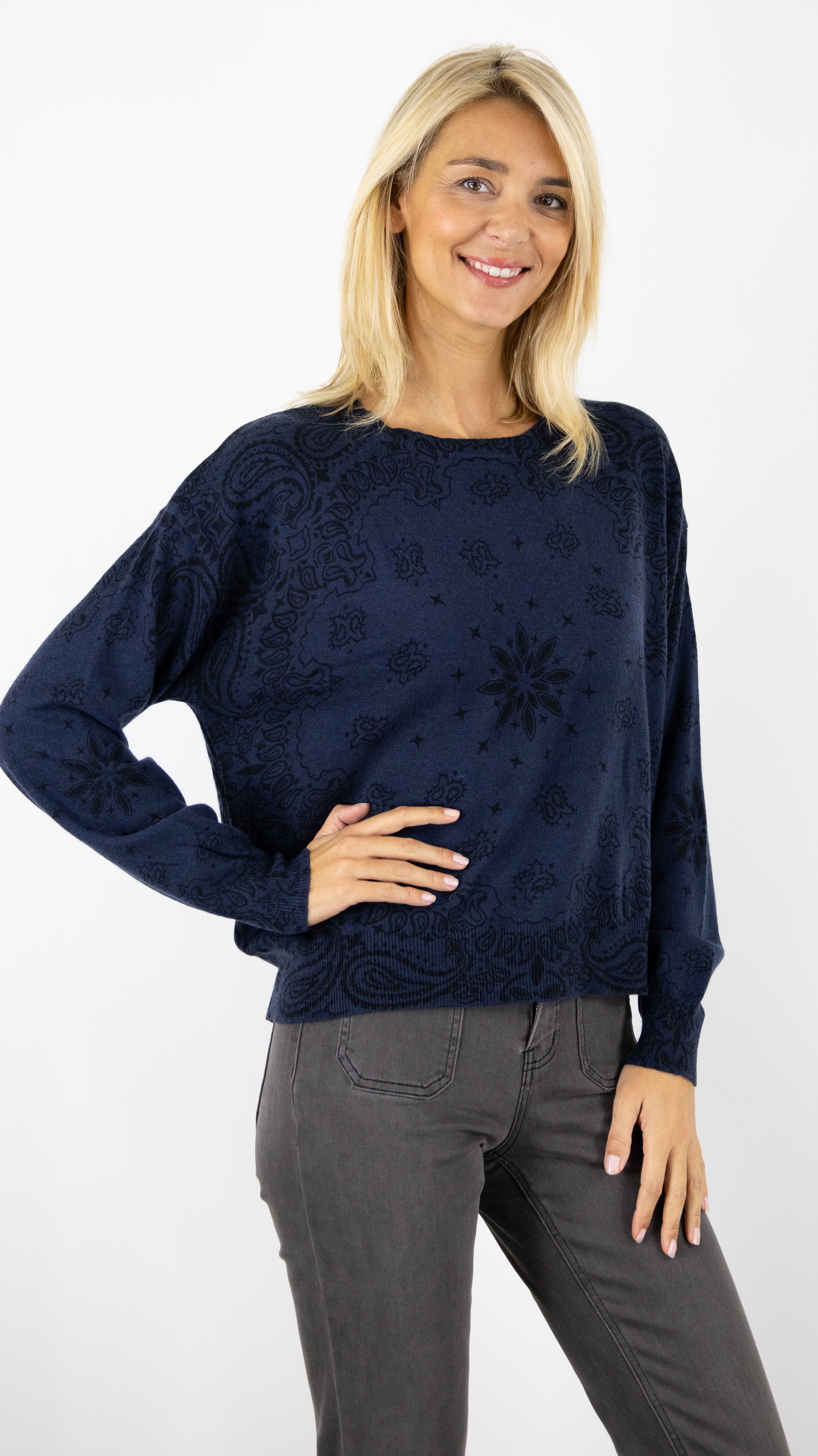 PULL IMPRIME BANDANA ADORE EDMOND#COLOR_MINUIT/MARINE