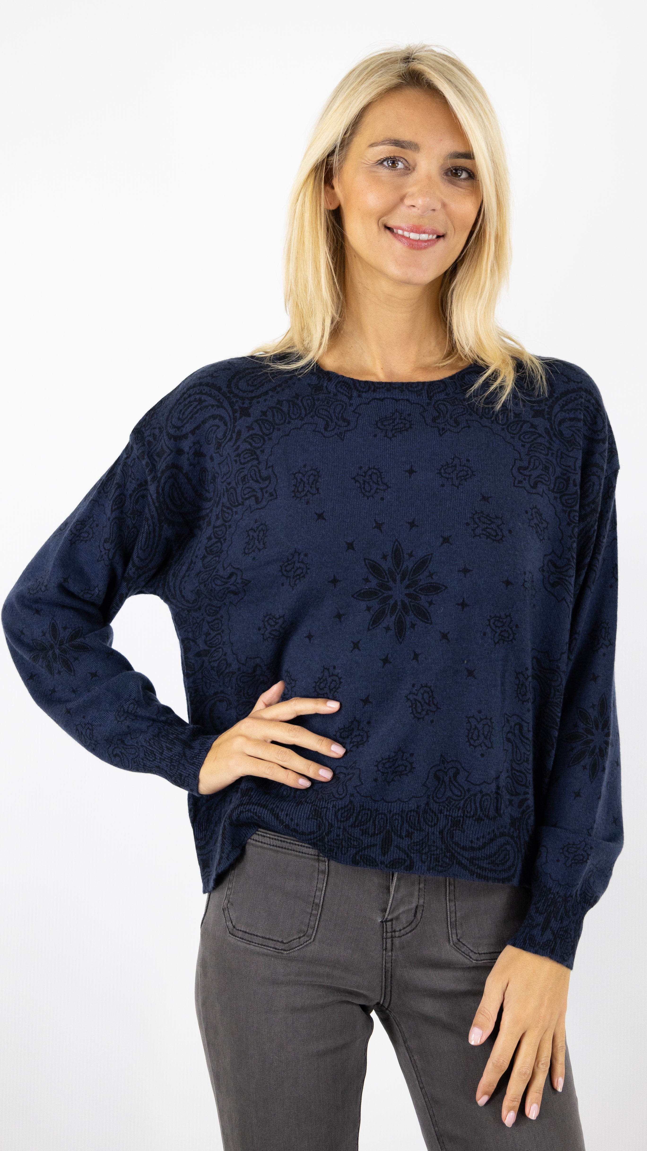 PULL IMPRIME BANDANA ADORE EDMOND#COLOR_MINUIT/MARINE