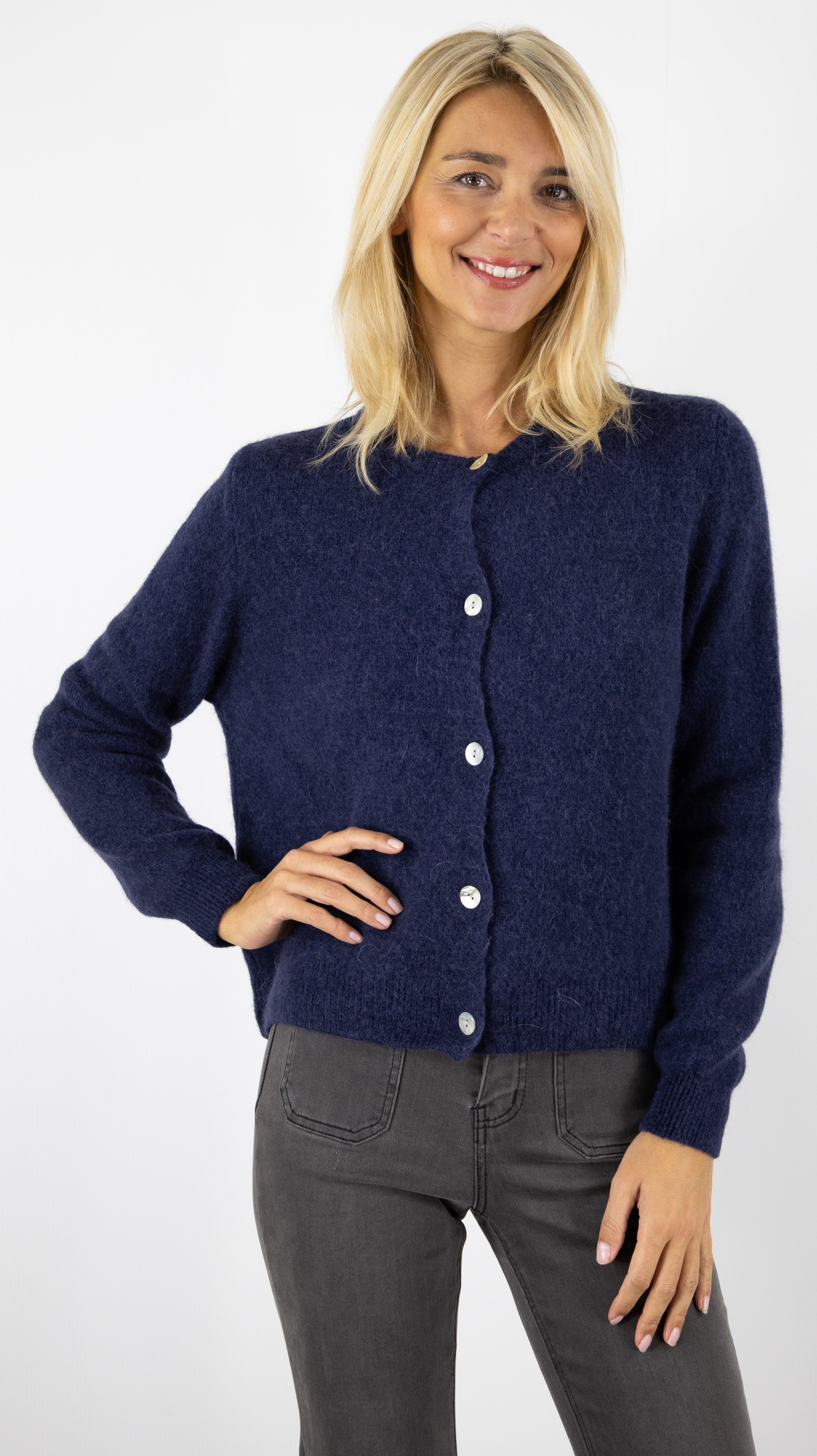 CARDIGAN EN ALPAGA NAIS 7517#COLOR_MARINE