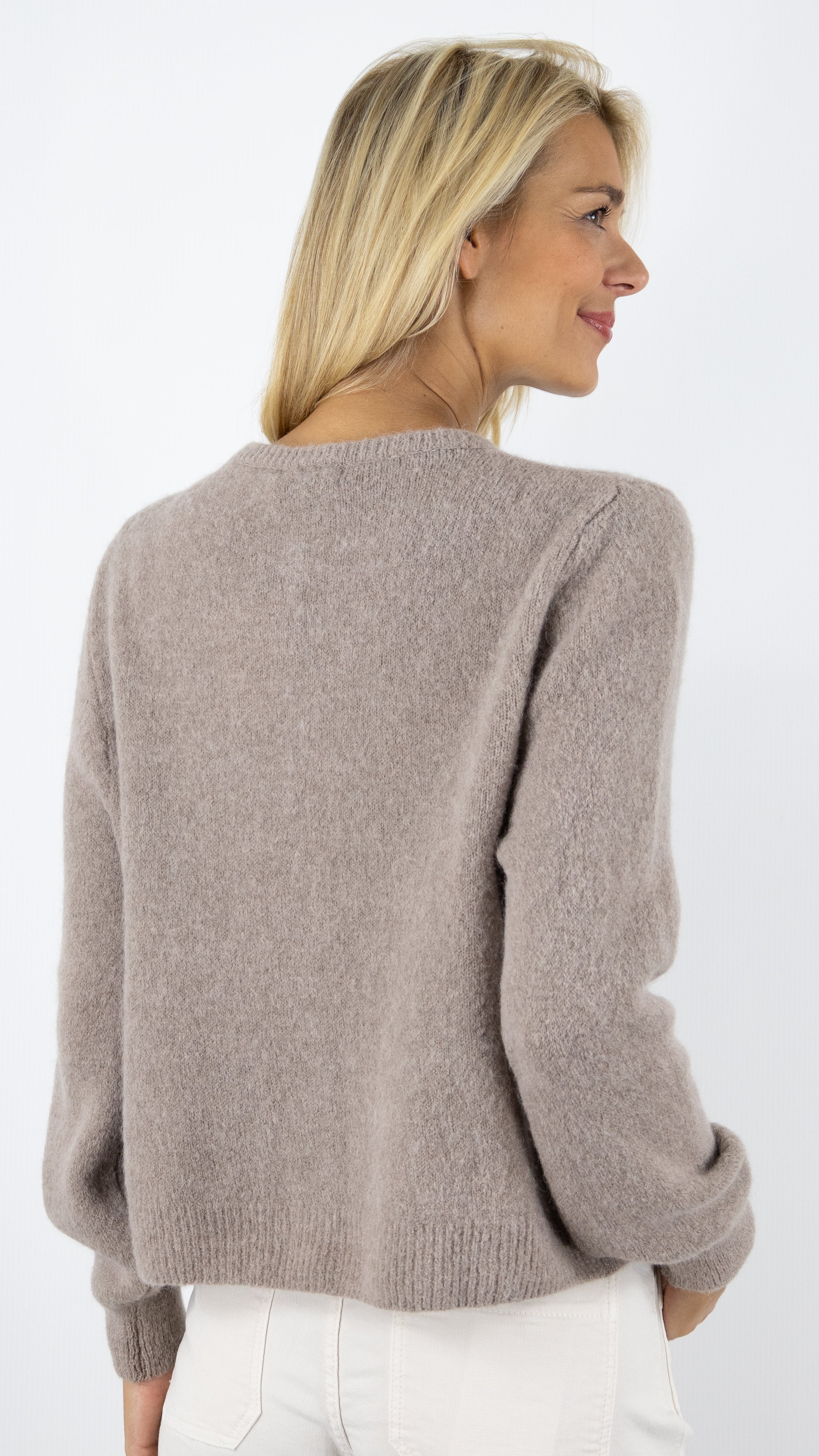 CARDIGAN EN ALPAGA NAIS 7517#COLOR_TAUPE