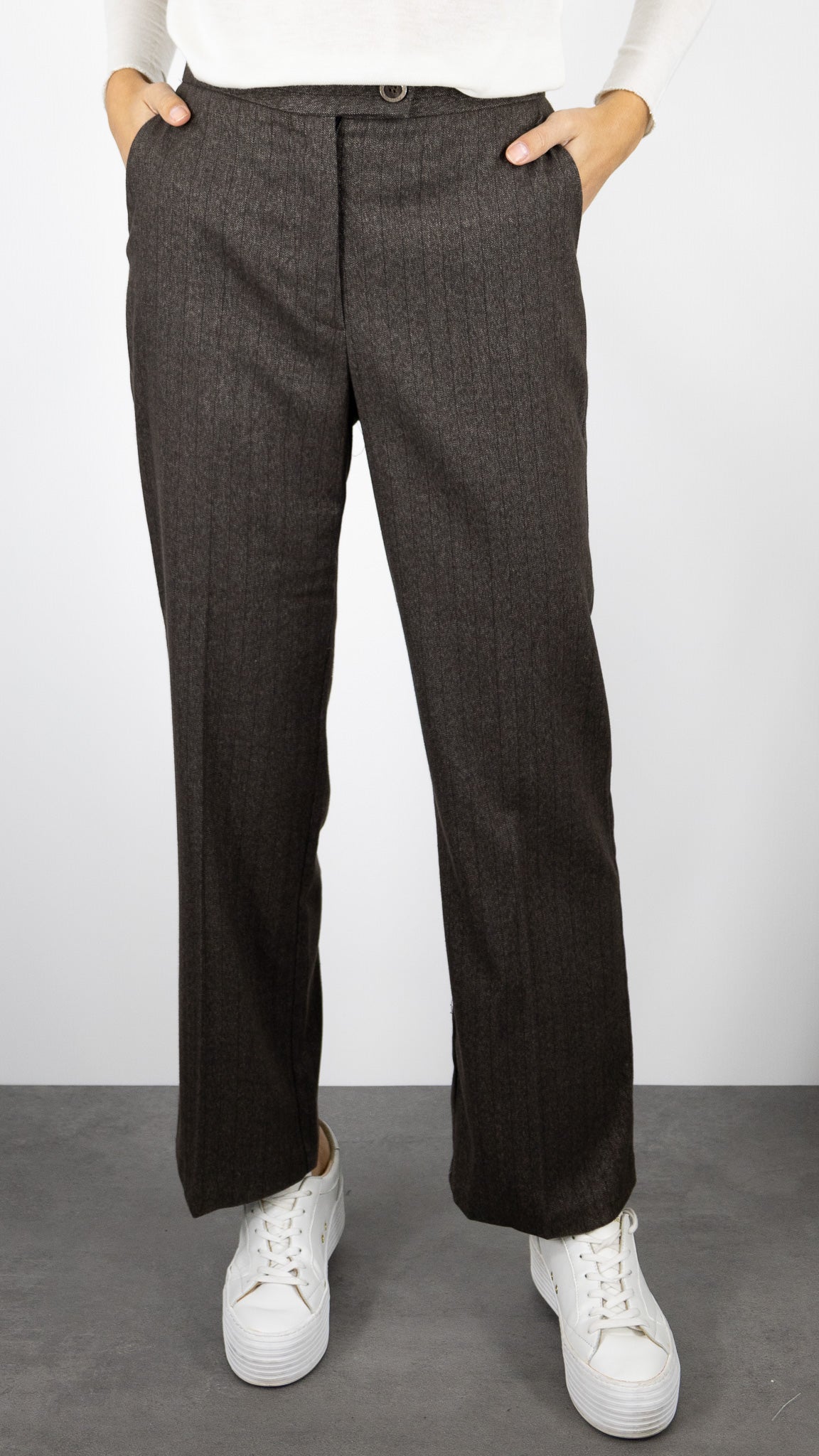 PANTALON TAILLEUR  LARGE CHEVRON IMPERIAL P3V3IFS CHOCO