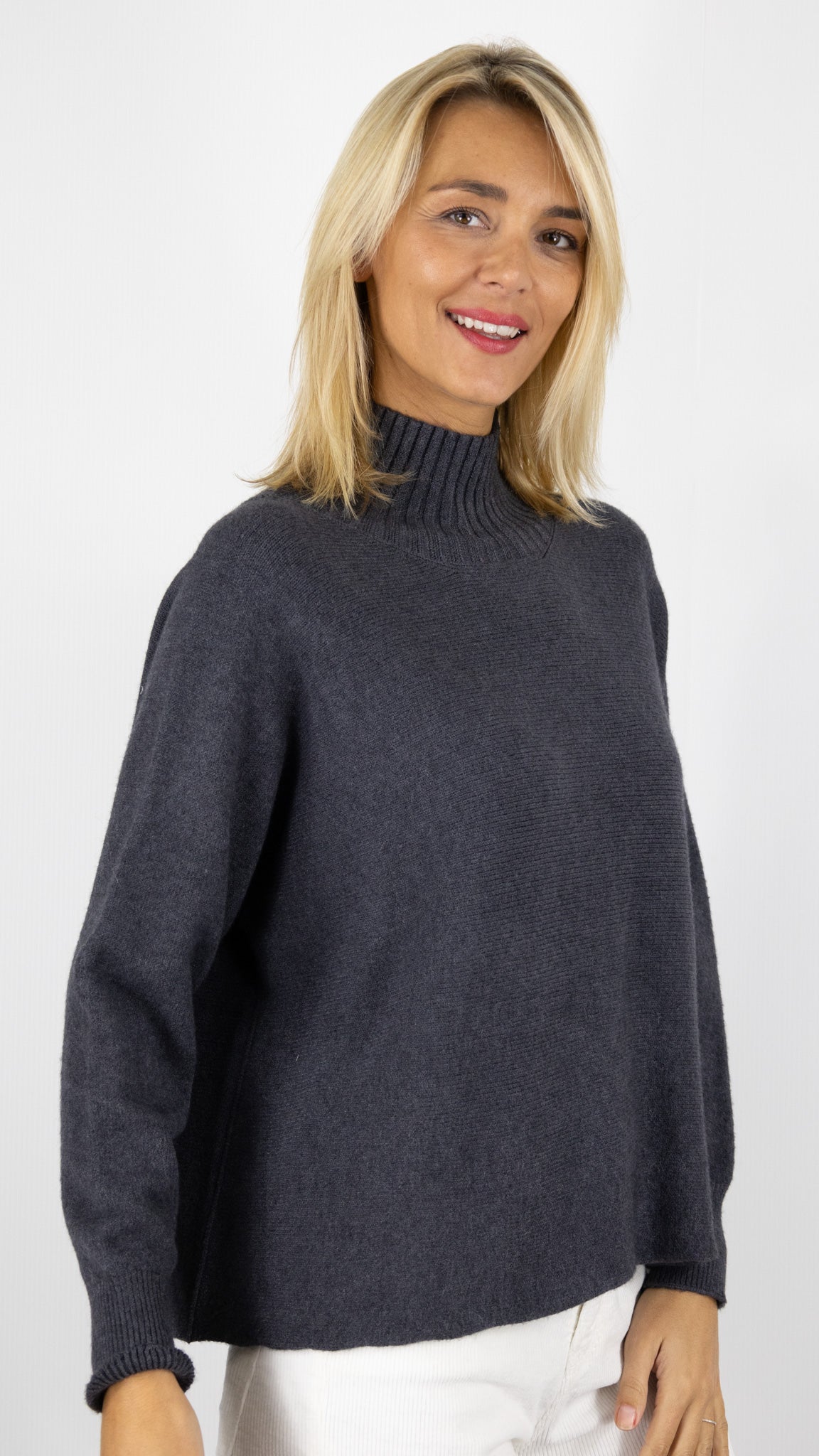 PULL COL MONTANT OVERSIZE ALEXANDRE LAURENT C8786#COLOR_ANTRA