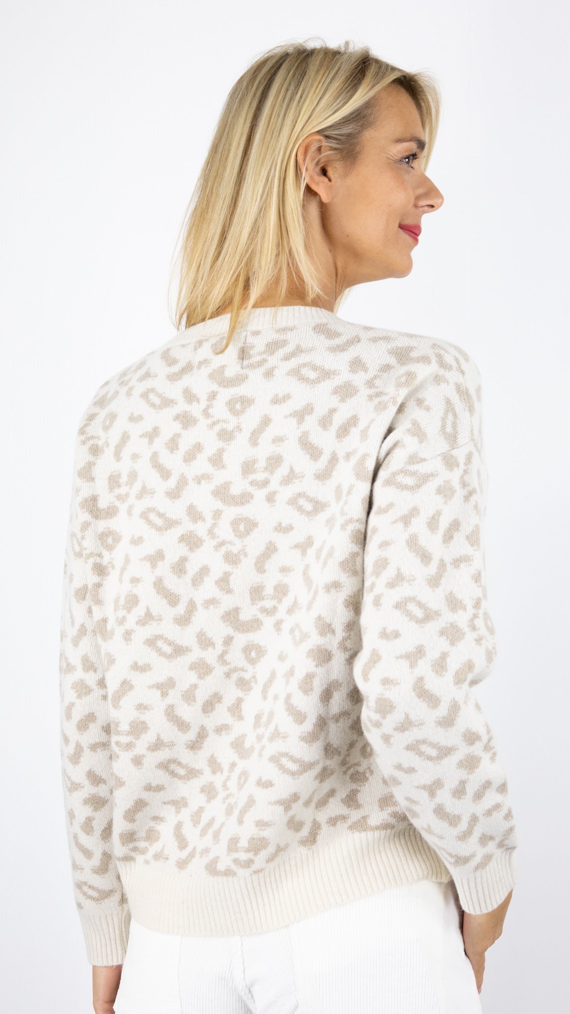 PULL LEOPARD BEIGE STUDIO PARISIEN 24577 