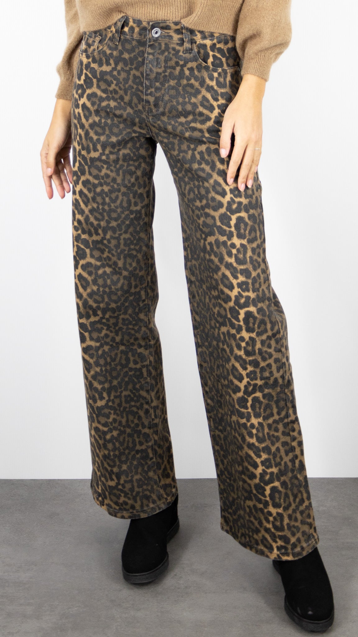 JEANS LEOPARD LARGE STUDIO PARISIEN 8055 