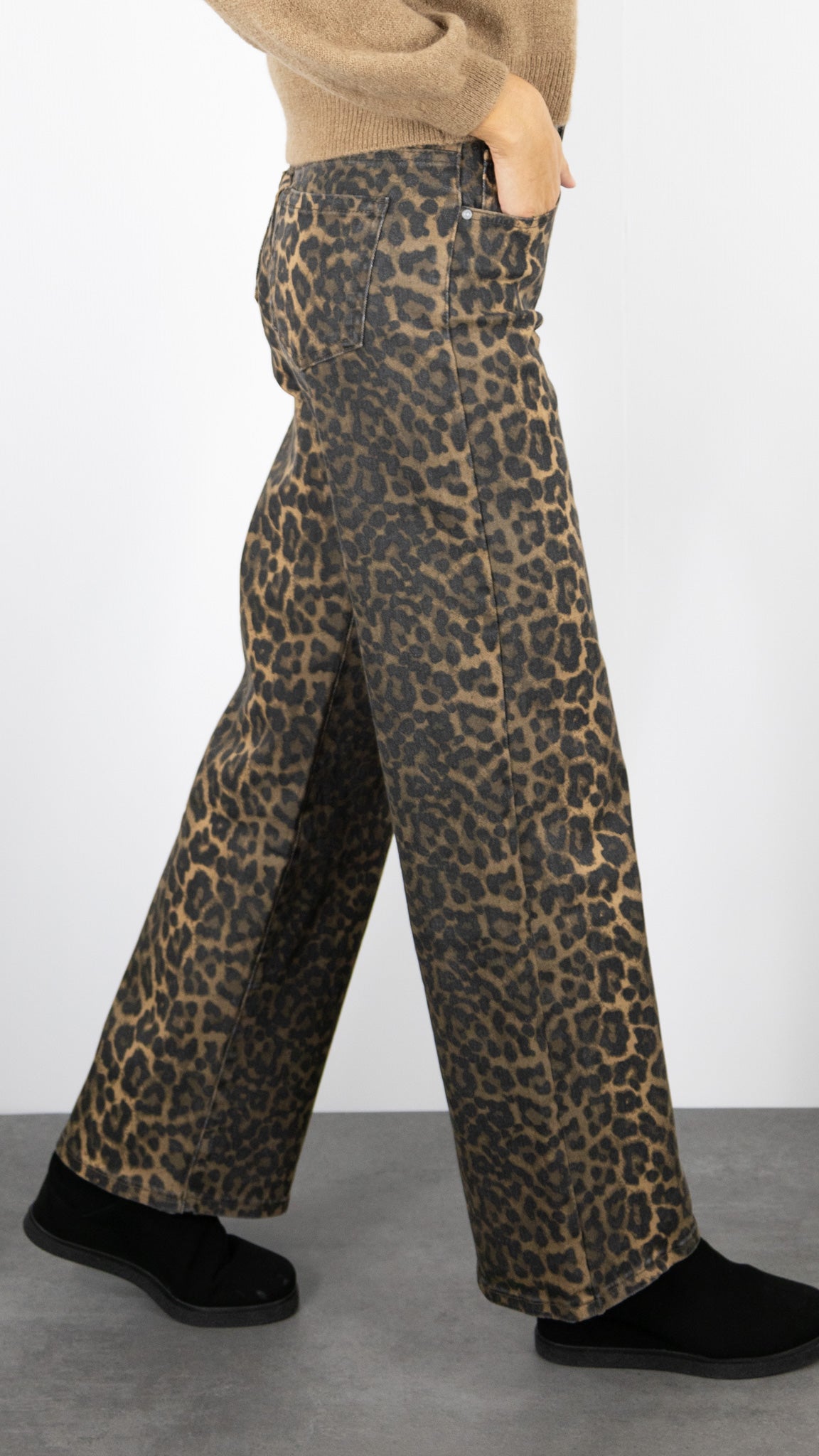 JEANS LEOPARD LARGE STUDIO PARISIEN 8055 