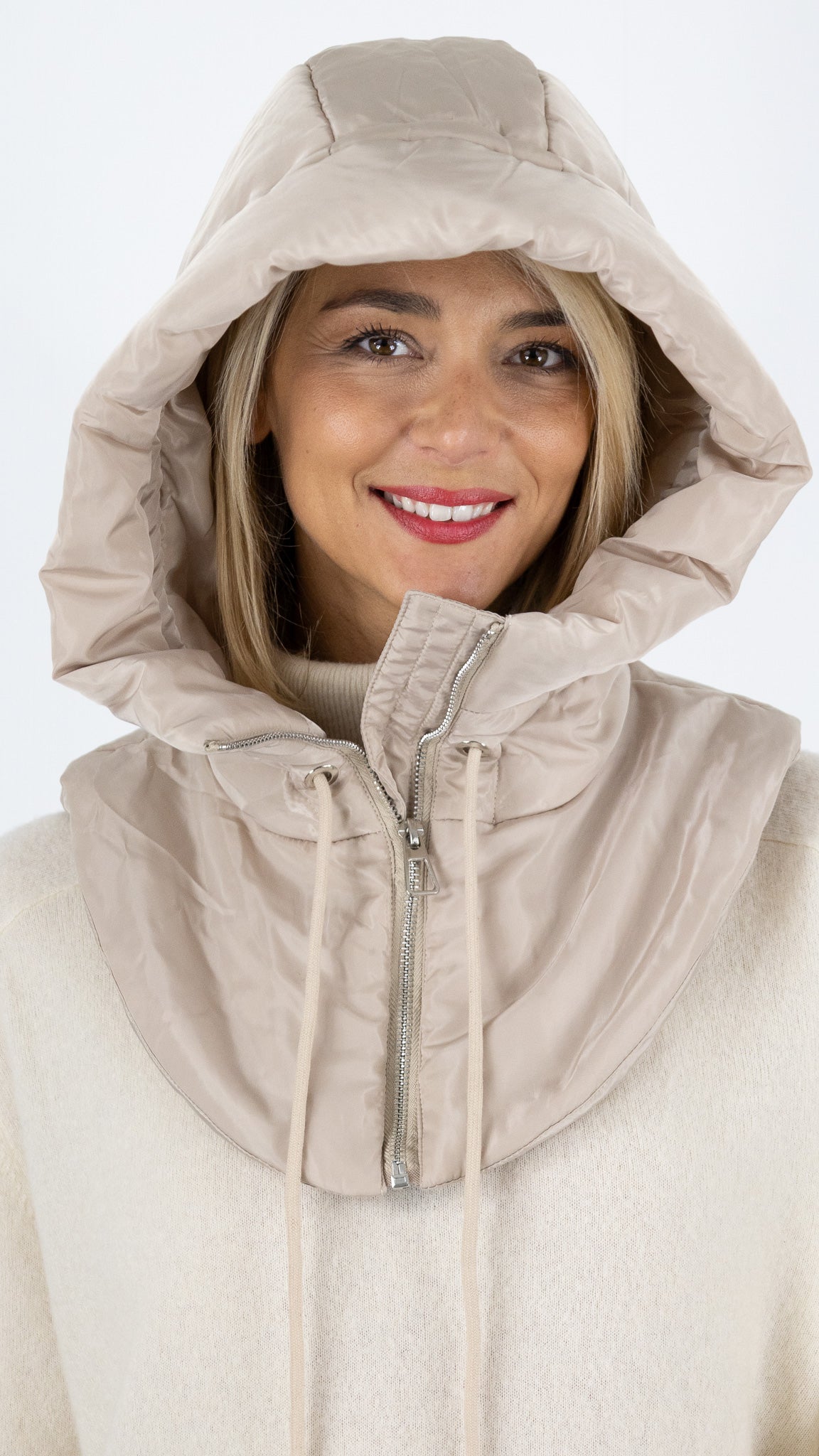 CAPUCHE AVEC LIENS DEPERLANT VIMODA 1781#COLOR_BEIGE