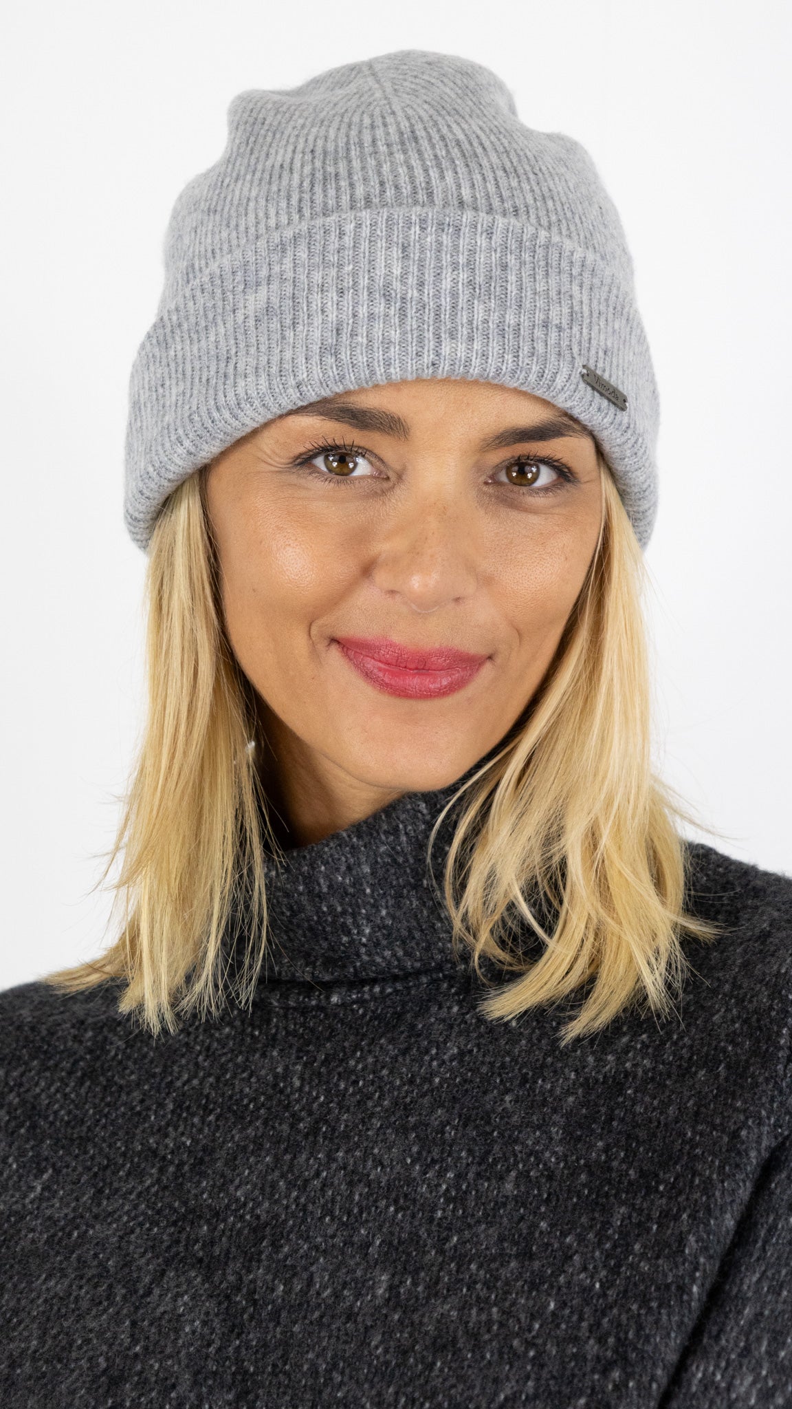 BONNET A REVERS EN LAINE VIMODA 1769#COLOR_GRIS CLAIR