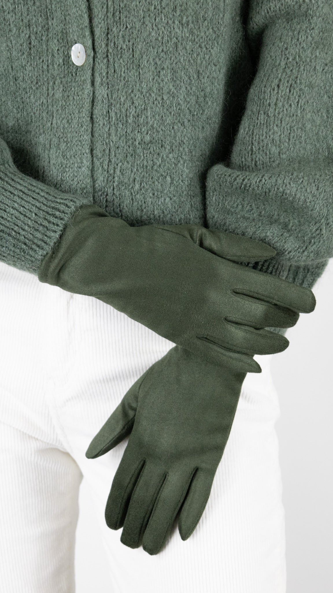 GANTS EN SUEDINE VIMODA 1467#COLOR_KAKI