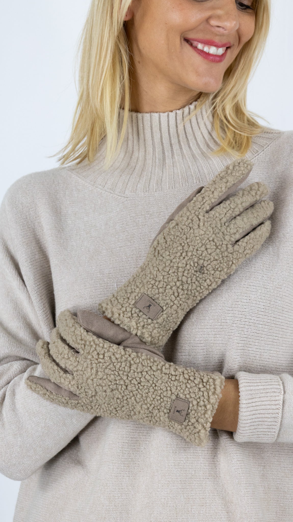 GANTS BOUCLETTE VIMODA 1785#COLOR_TAUPE