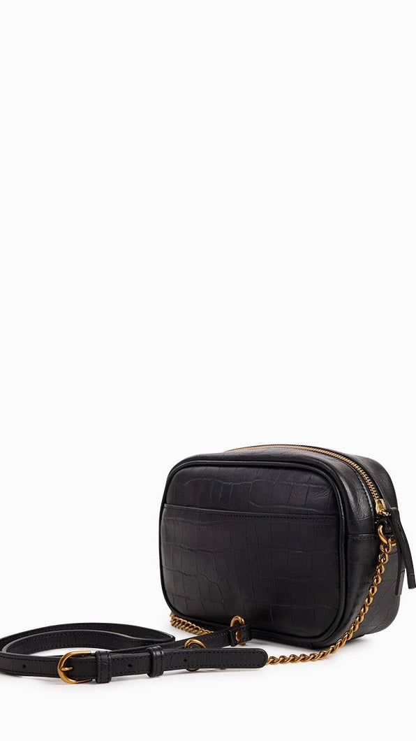 SAC EN CUIR NOIR NAT&NIN GERI CAMERA BAG