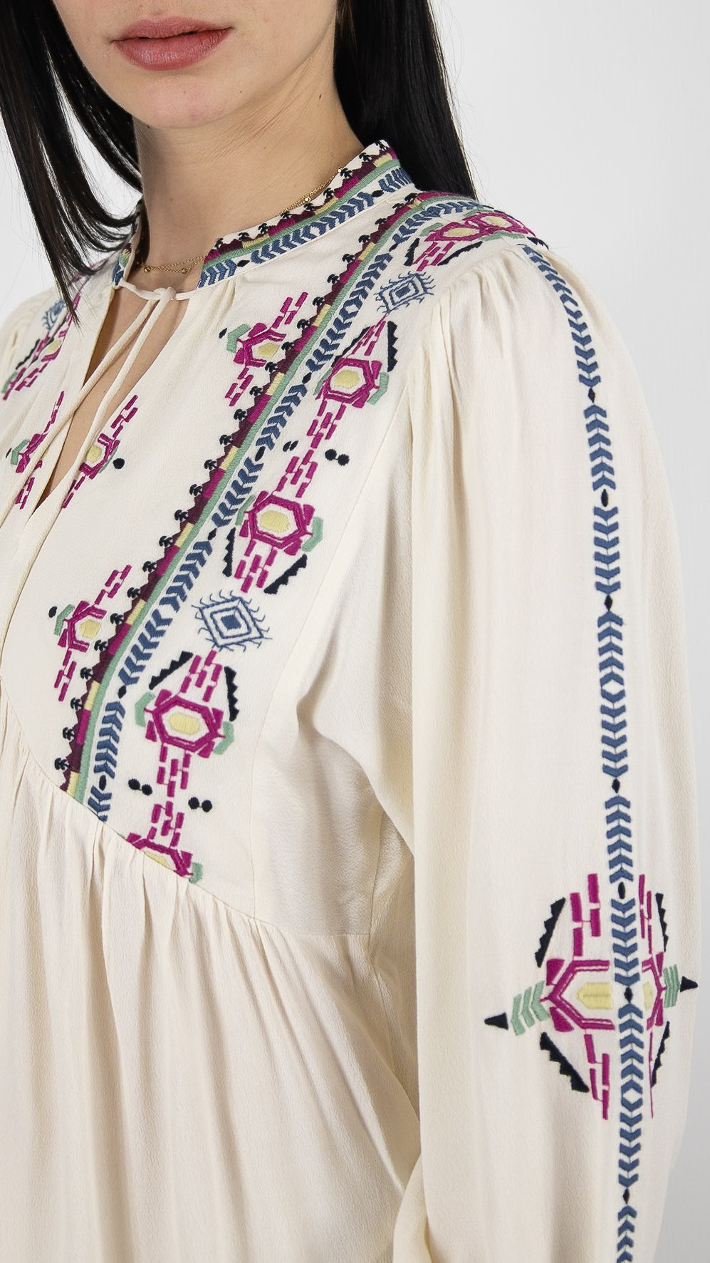 BLOUSE AMPLE BRODEE BA&SH TILT#COLOR_ECRU