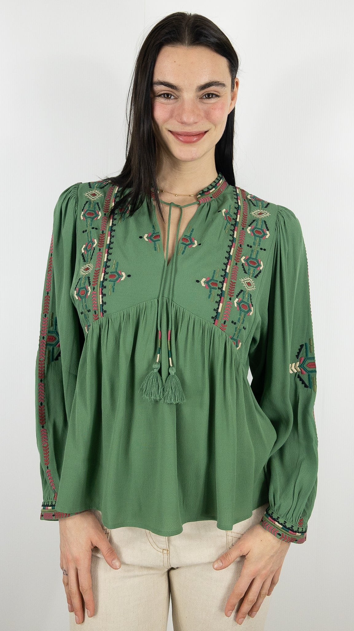 BLOUSE AMPLE BRODEE BA&SH TILT#COLOR_VERT