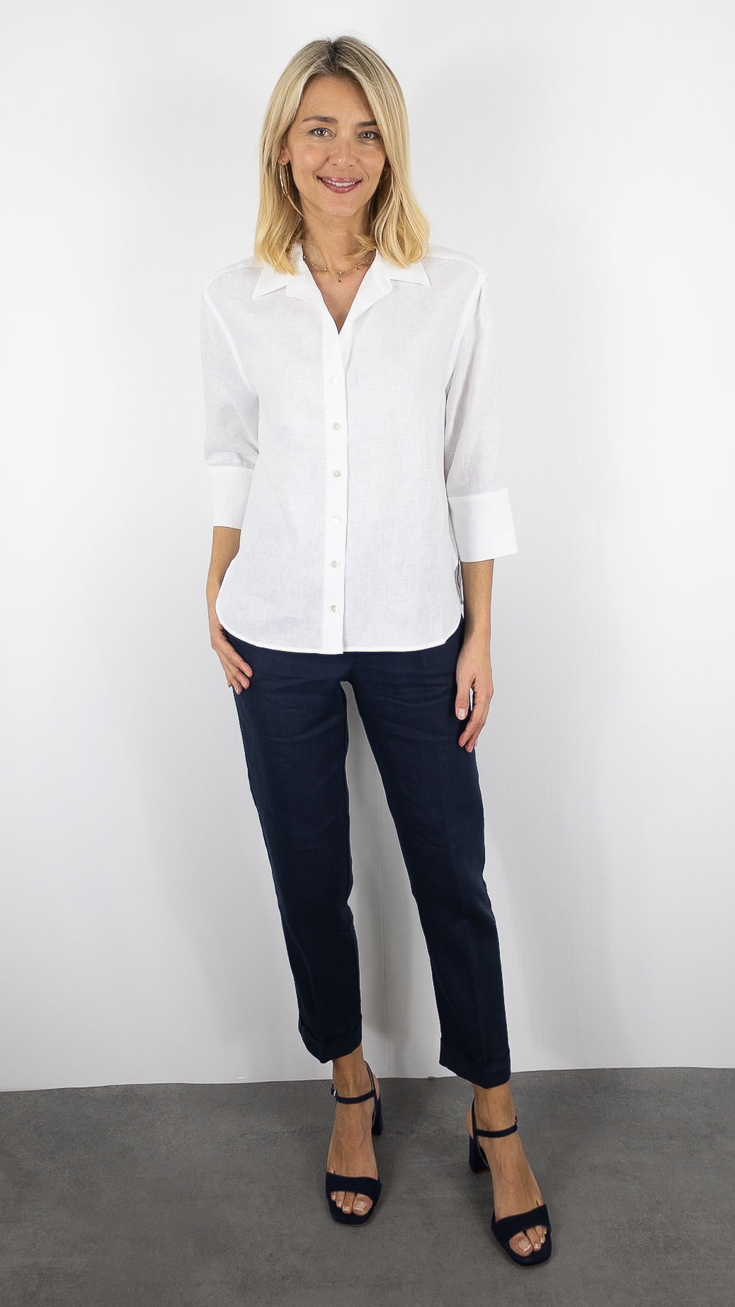 CHEMISE LIQUETTE EN LIN POUR FEMME ESTHEME ZH635EL#COLOR_8322/CREME