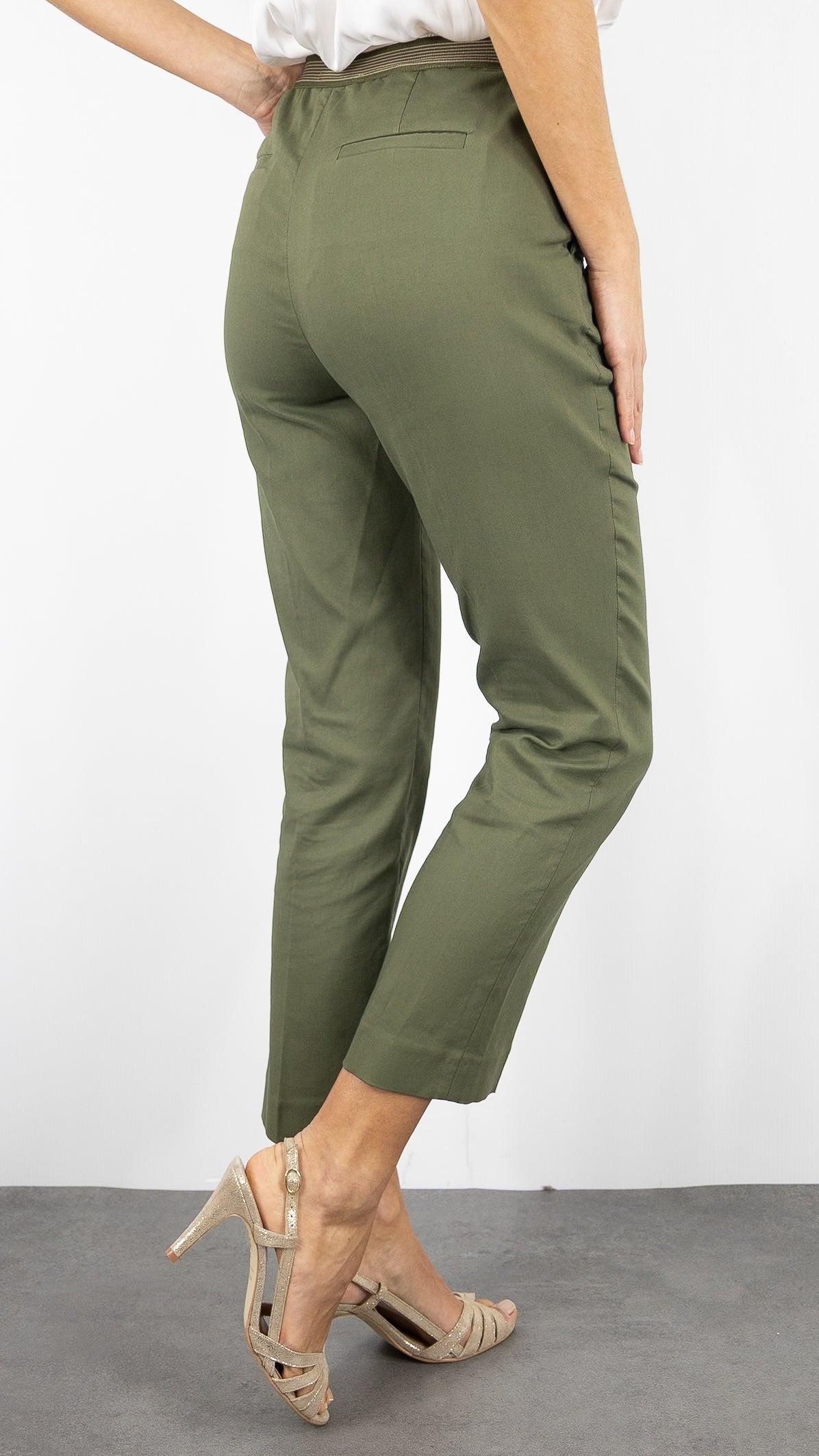 PANTALON FEMME 7/8 VILLE BEIGE  GERARD DAREL AURIA#COLOR_50/KAKI