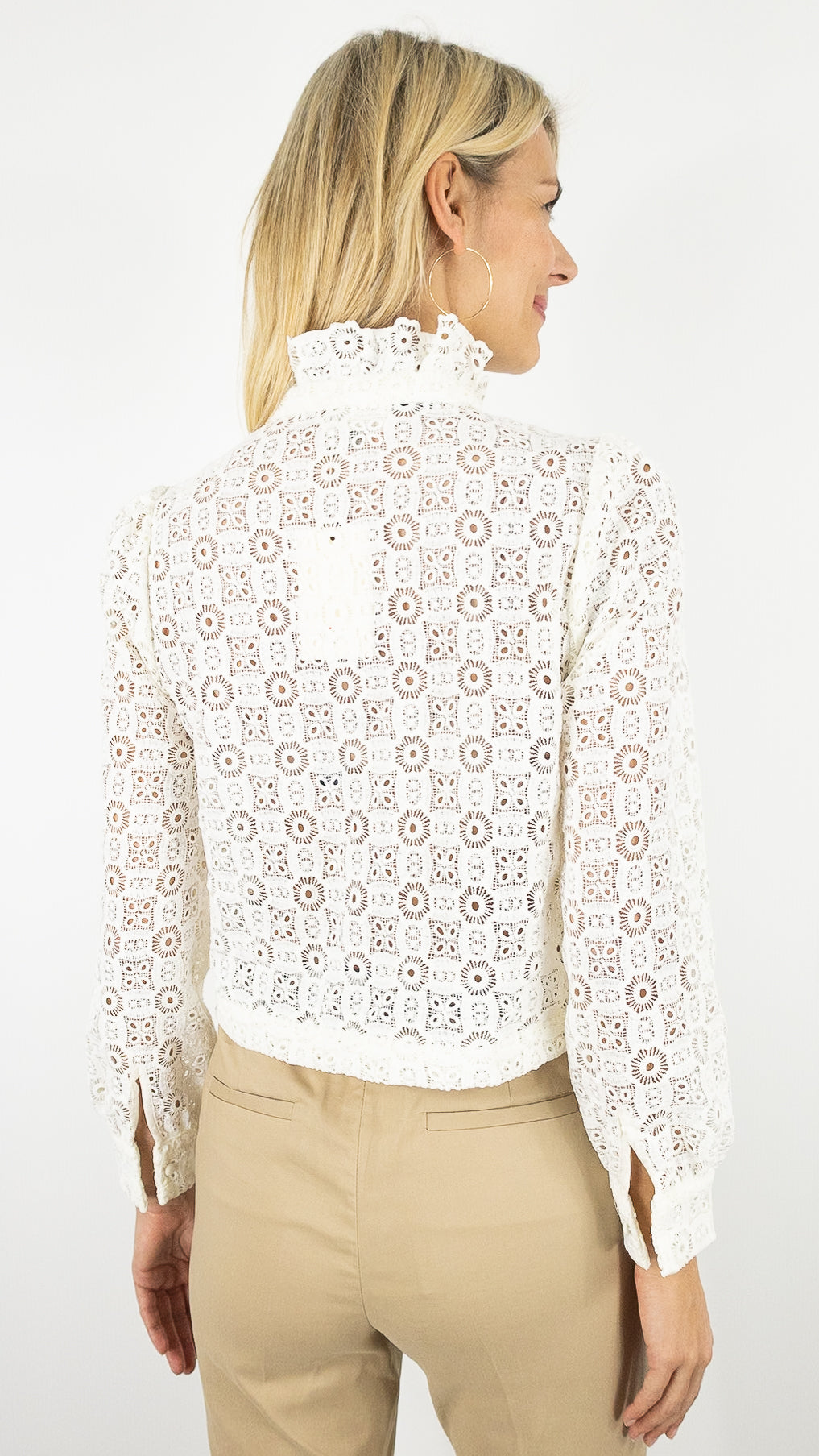 CHEMISE BRODEE ECRUE YCOO 4824
