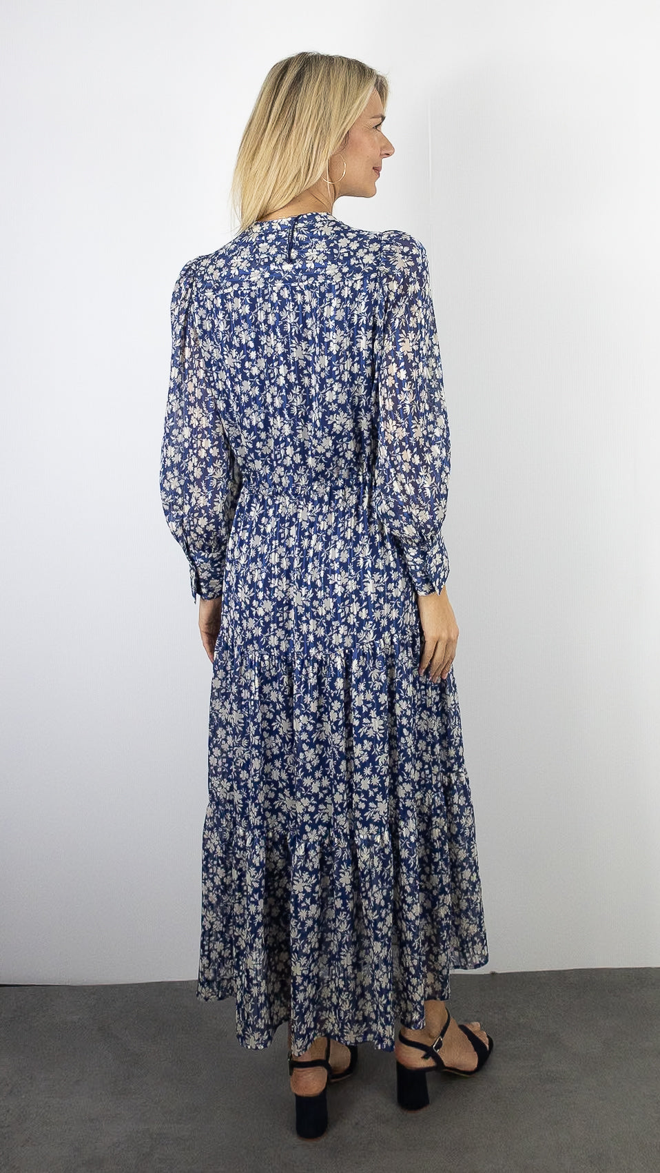 ROBE LONGUE FLEURIE BLEUE GERARD DAREL RUVIA