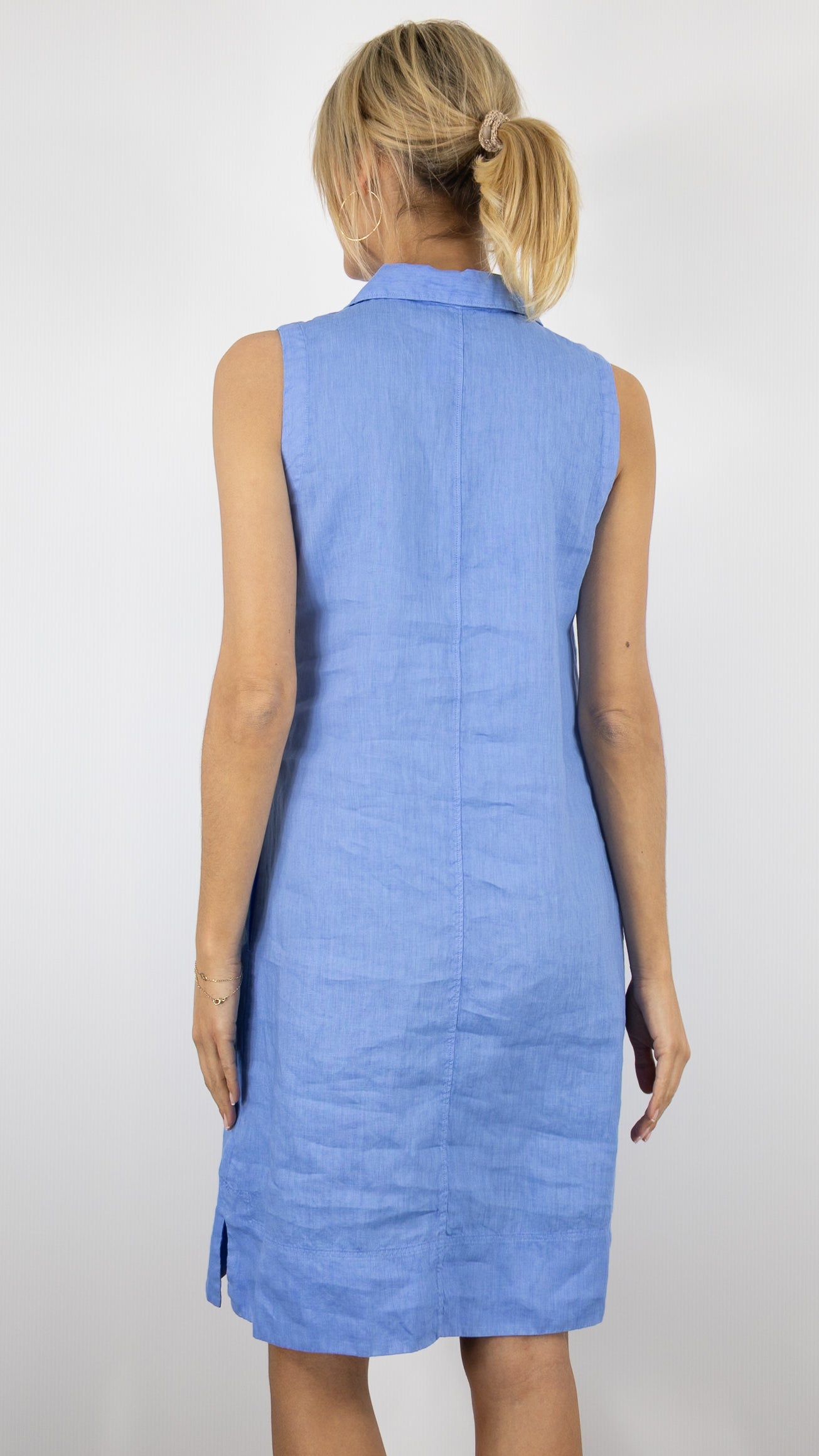 Robe en lin sans manches ROSSO 35 #COLOR_764/bleu