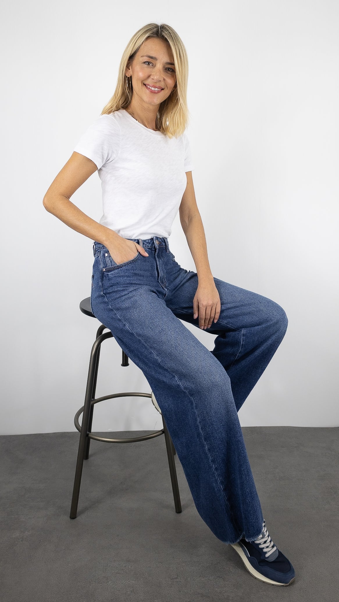 JEANS LARGE WORN VINTAGE ISLOW FELICITY DENIM TENCEL