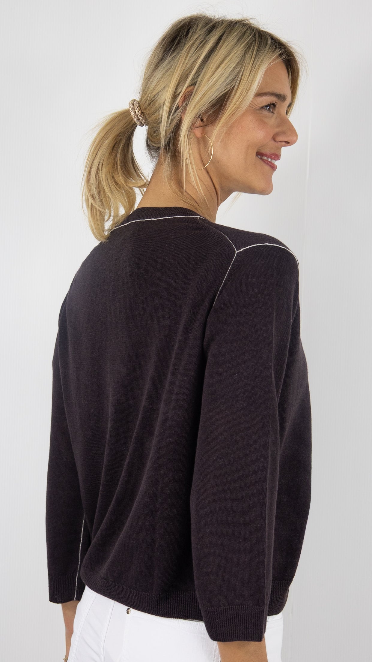 CARDIGAN EN LIN MARRON GERARD DAREL LORYS
