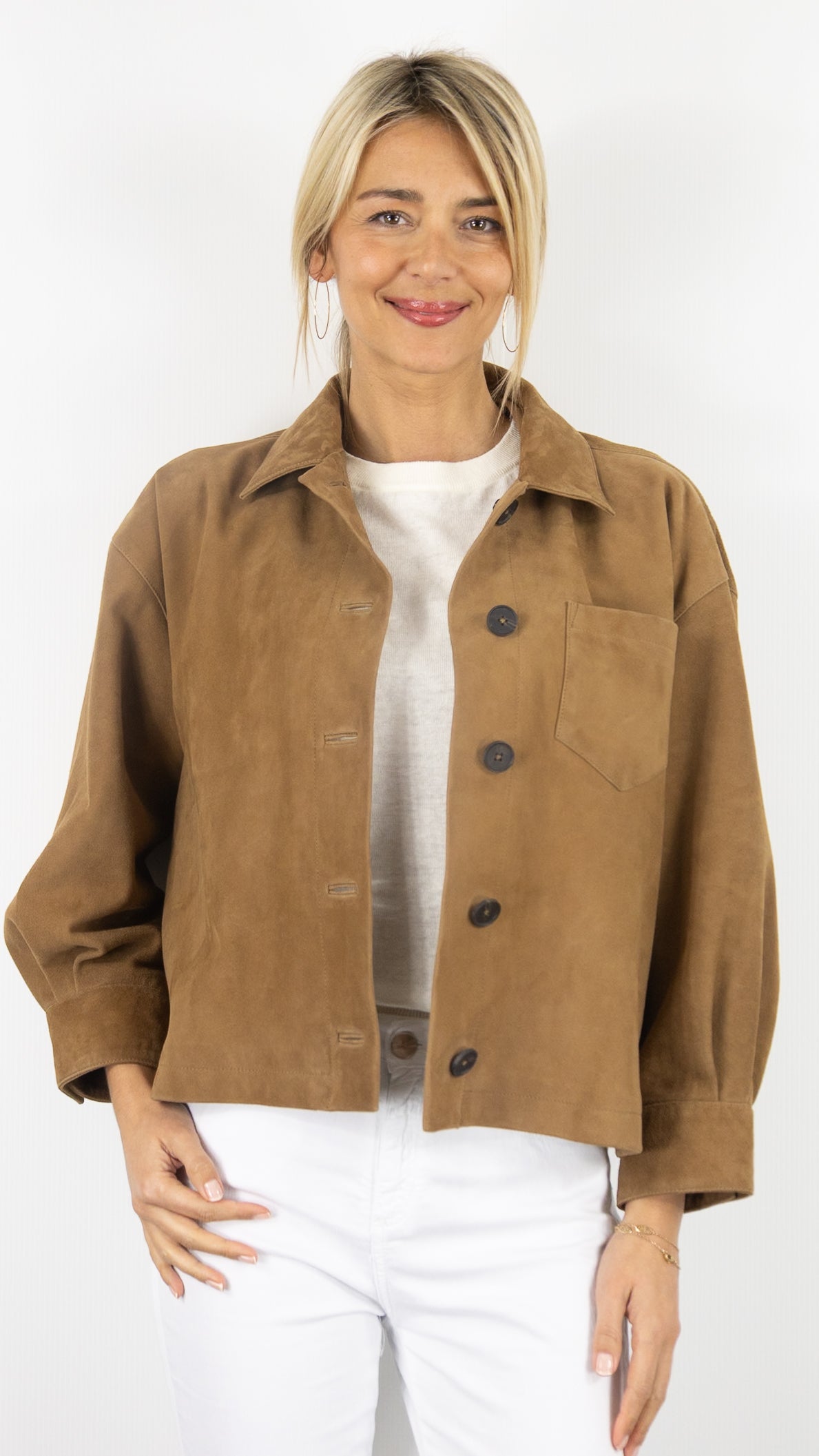 SURVESTE EN DAIM CAMEL GERARD DAREL TANAEL
