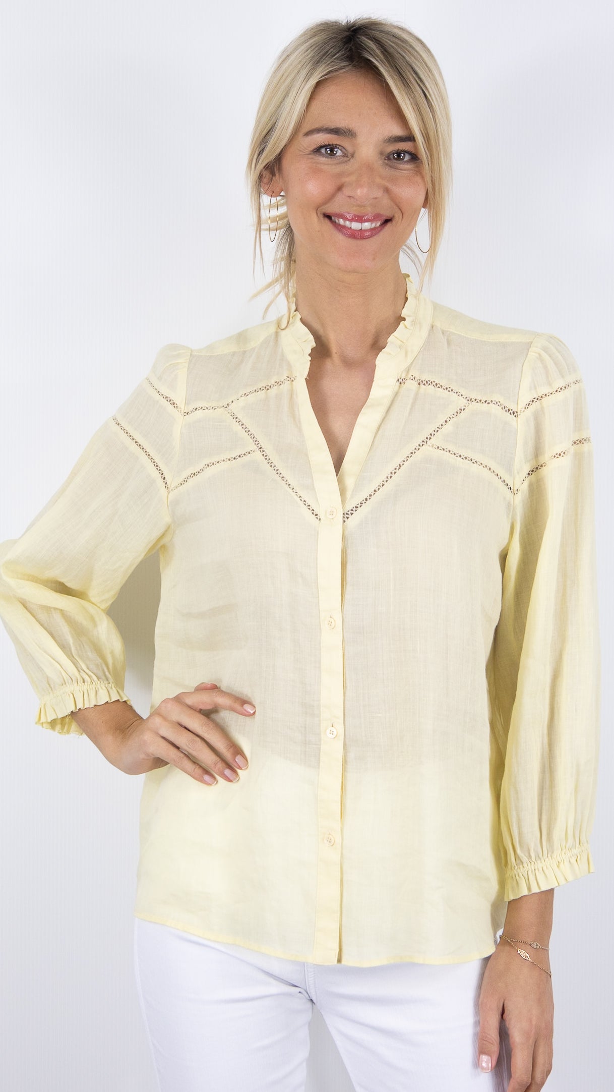 BLOUSE SMOCKEE JAUNE GERARD DAREL CRISTEL