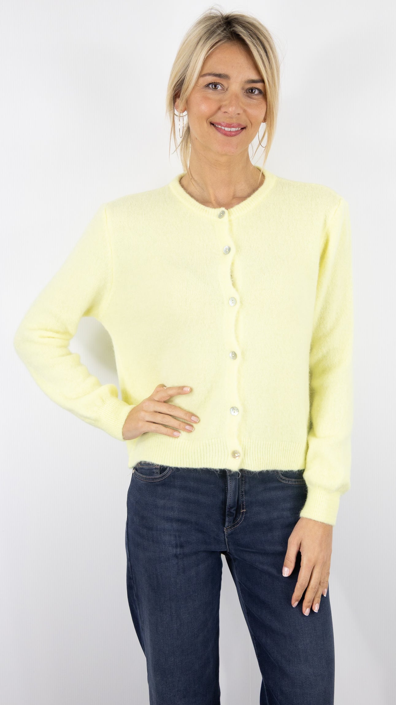 GILET EN ALPAGA ROUGE YCOO 8436#COLOR_JAUNE