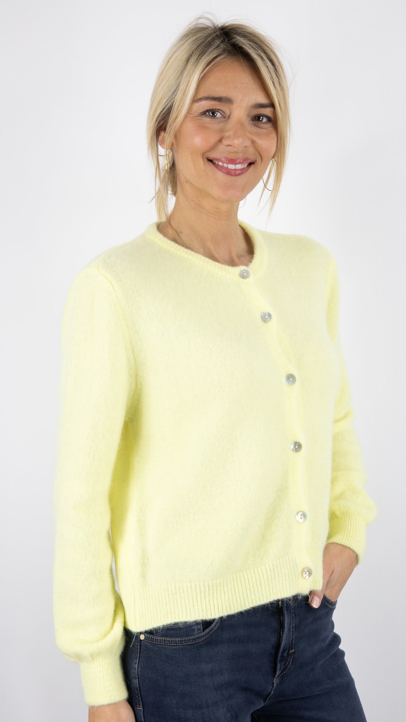 GILET EN ALPAGA ROUGE YCOO 8436#COLOR_JAUNE