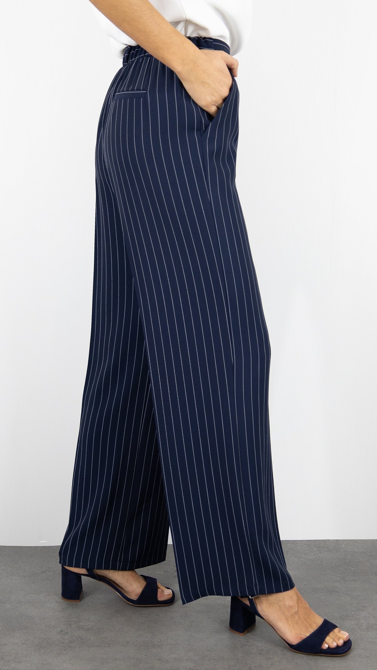PANTALON HABILLE RAYE DOS ELASTIQUE IMPERIAL FANGO BEIGE#COLOR_1650/BLU MARINE