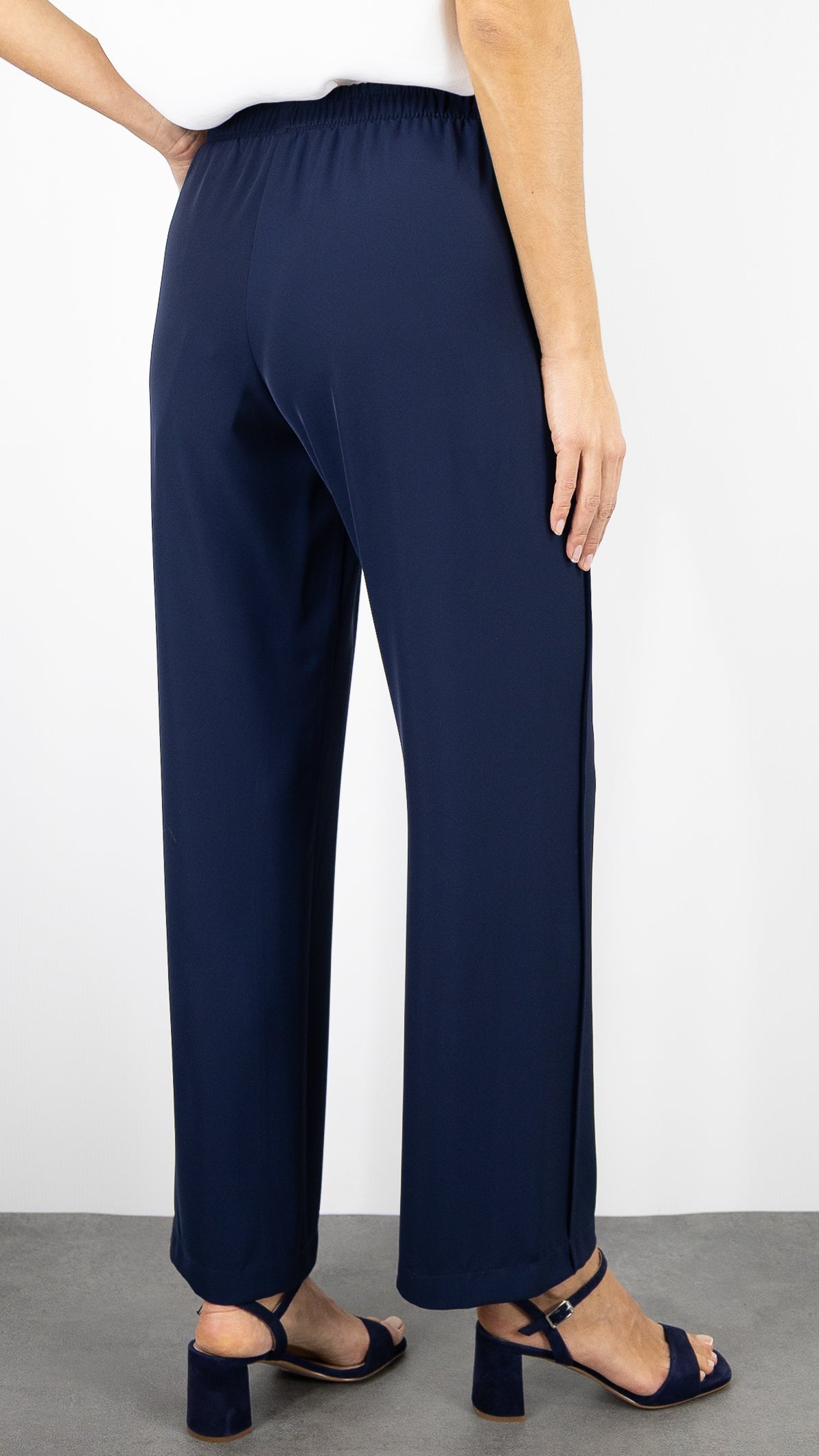 PANTALON LARGE TAILLE ELASTIQUEE MARINE IMPERIAL P9B9LDF