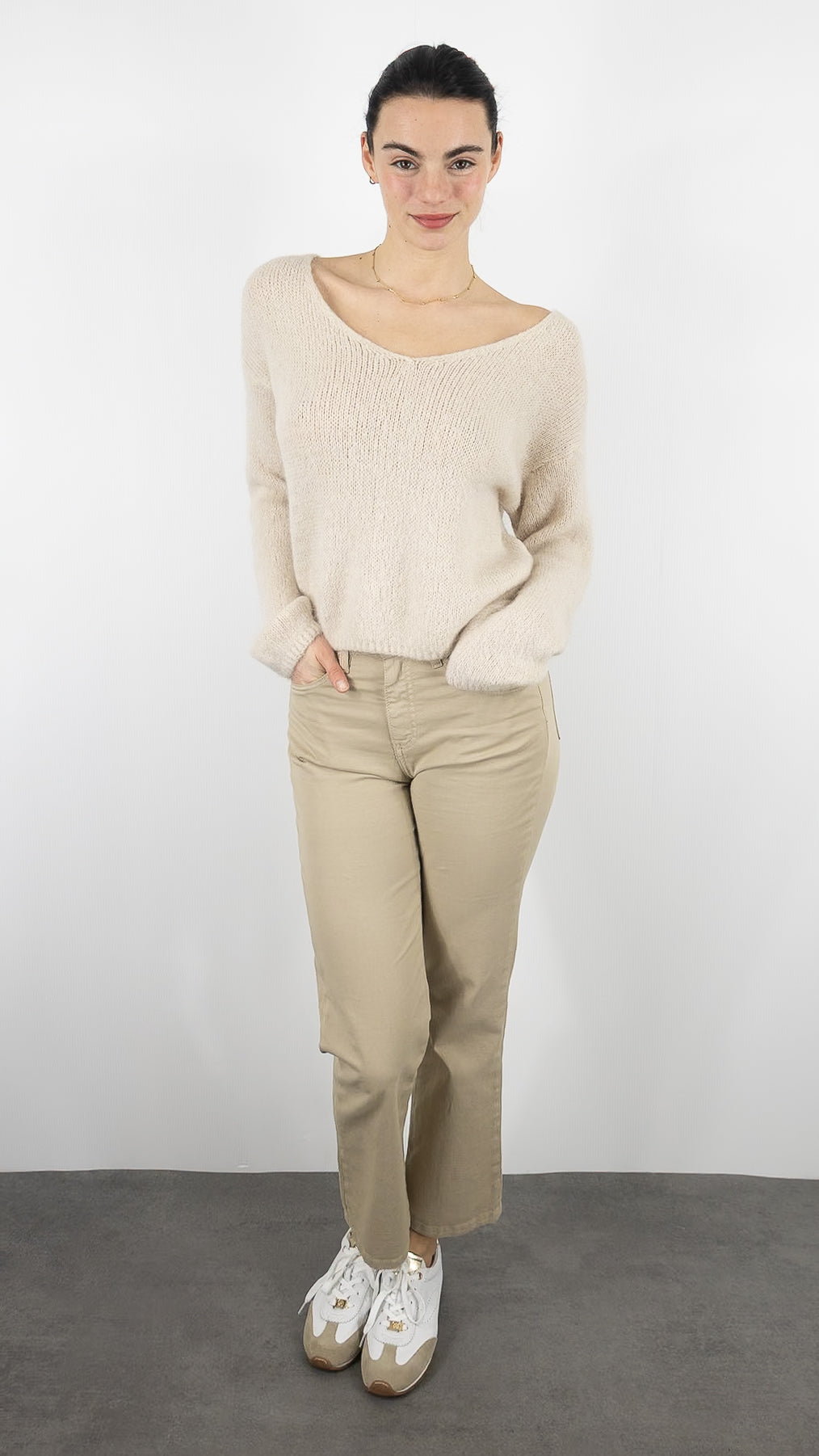 PULL V FEMME ANDROMEDE 2250#COLOR_BEIGE
