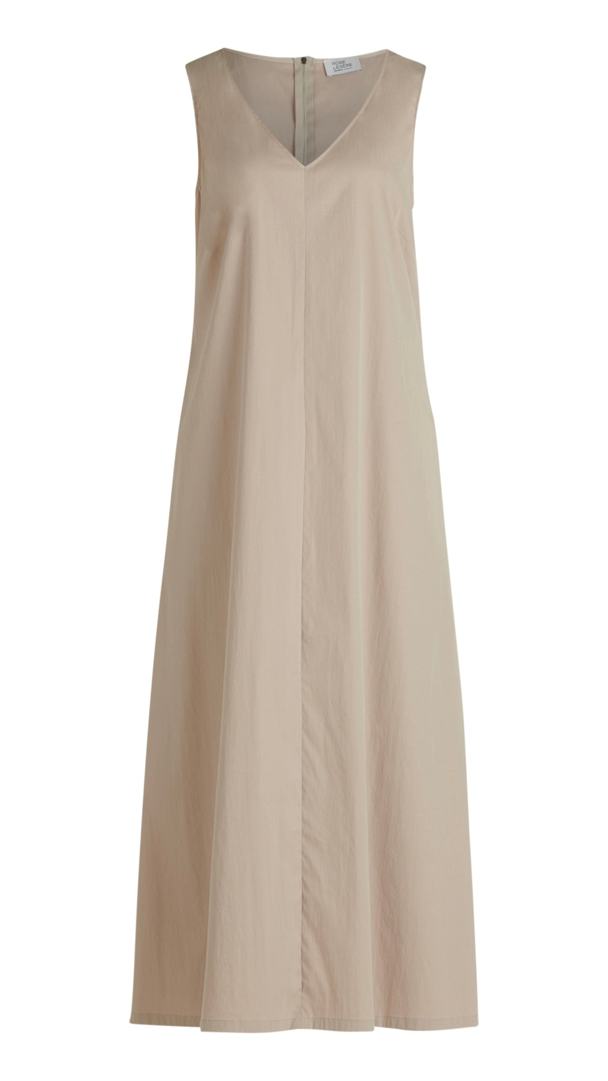 ROBE LONGUE SANS MANCHES BEIGE  ROBE LEGERE 0356/4845