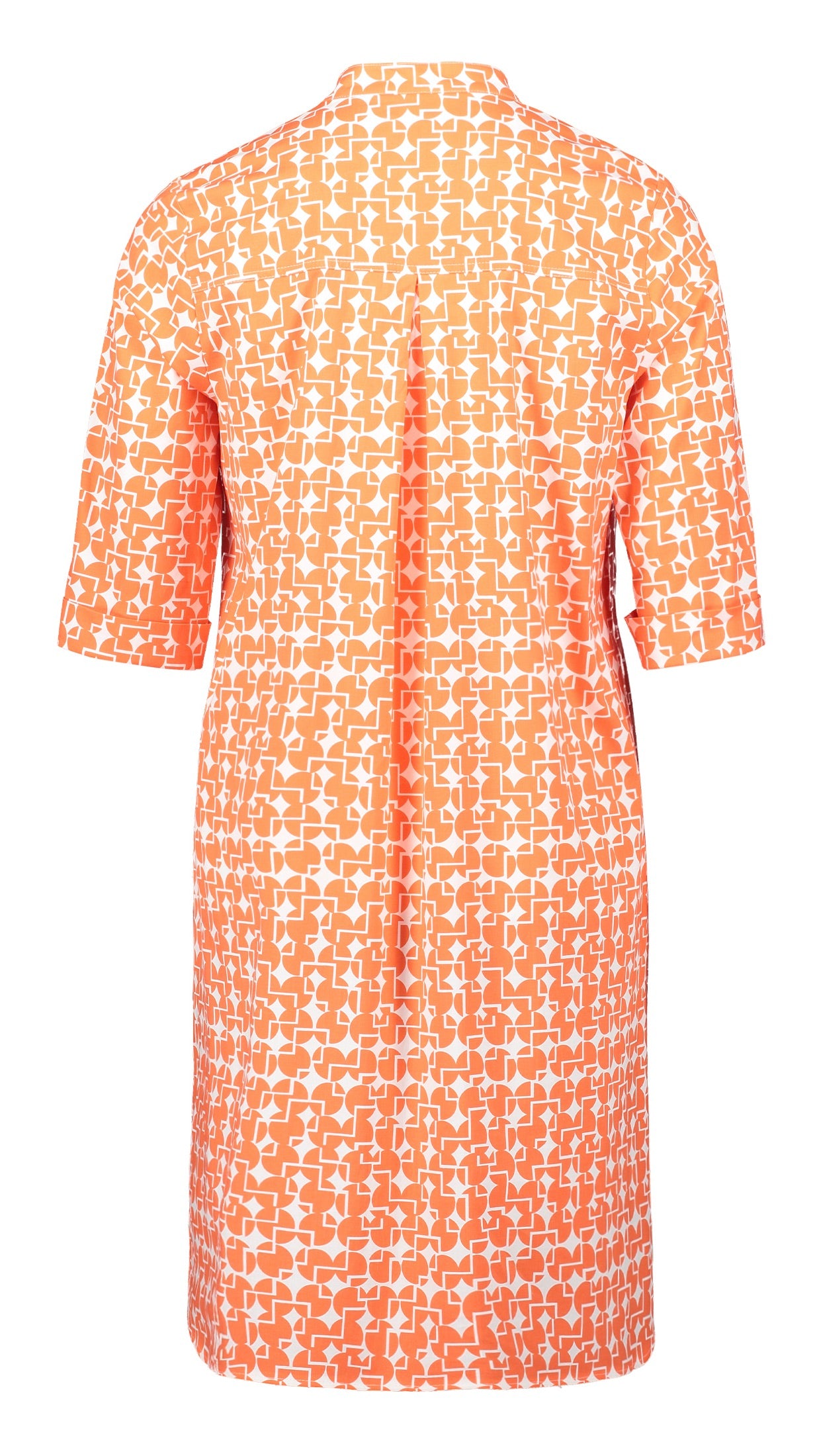 ROBE DROITE IMPRIMEE ROBE LEGERE 0360/4802#COLOR_1830/BLANC ORANGE